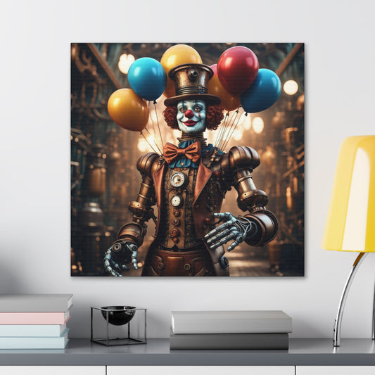 Steampunk Circus Clown NFT Art Canvas Gallery Wraps