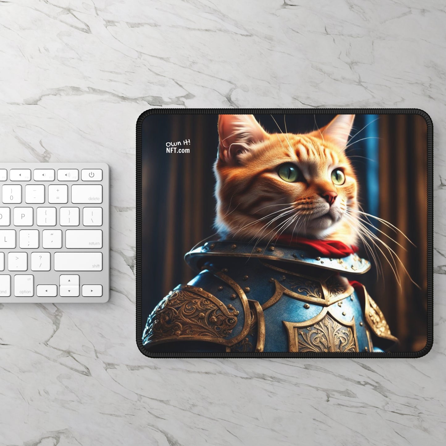 The Knight of the Round Table Cat Profession NFT Art Gaming Mouse Pad