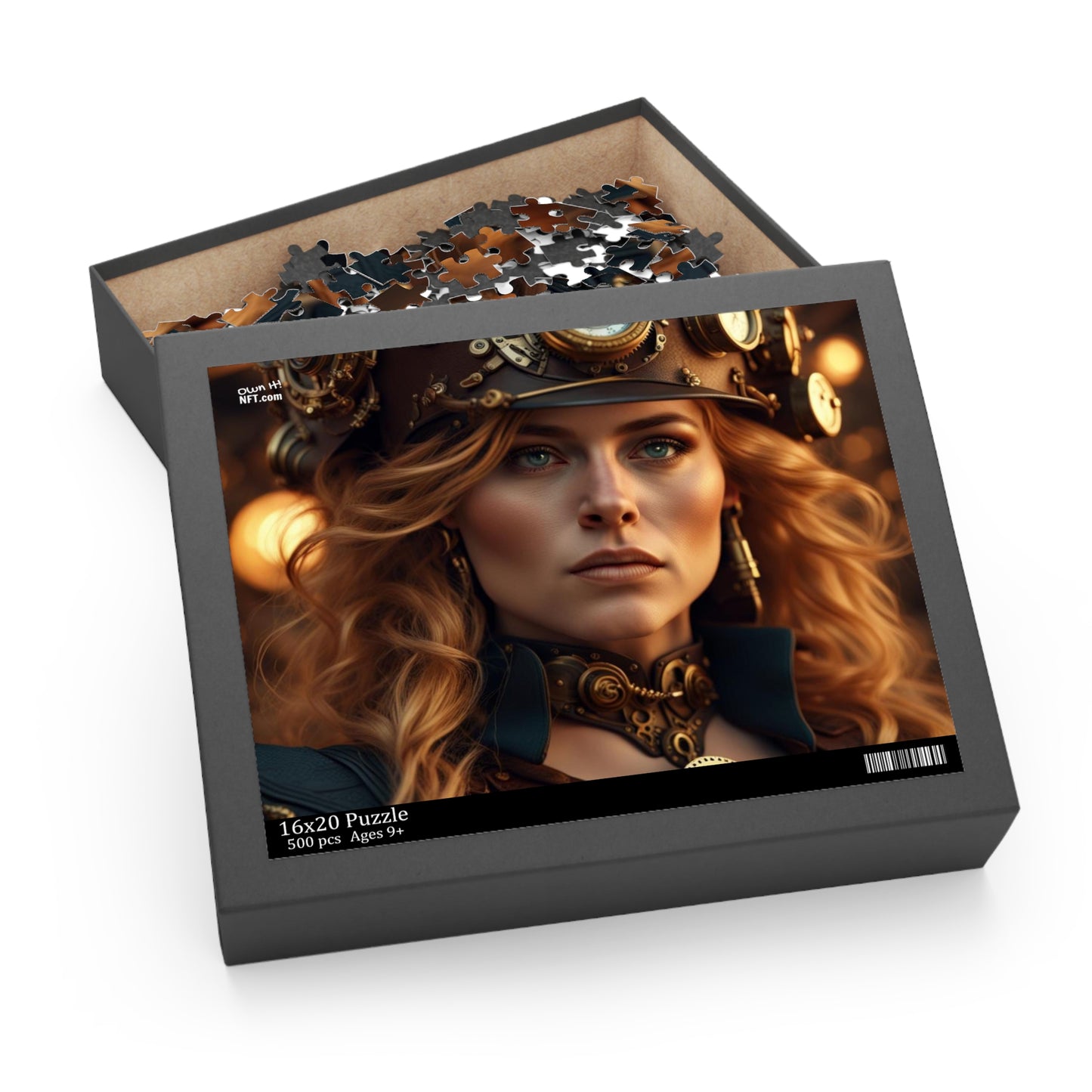 Steampunk Norse Goddess Freyja NFT Art Collection Puzzle (120, 252, 500-Piece)