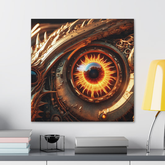 Steampunk Dragon's Eye NFT Art Canvas Gallery Wraps