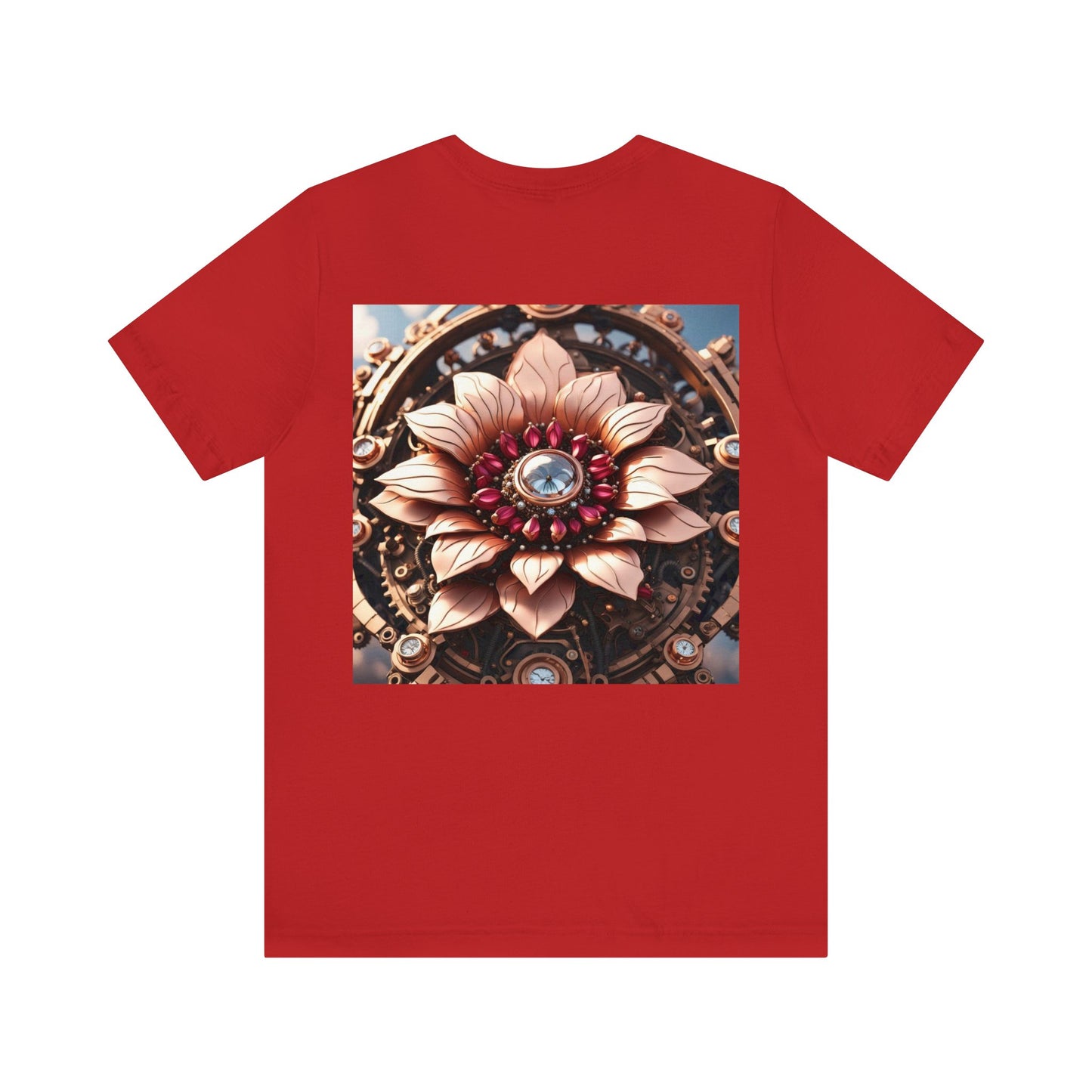 Steampunk Dahlia Flower NFT Unisex Jersey Short Sleeve Tee T-Shirt