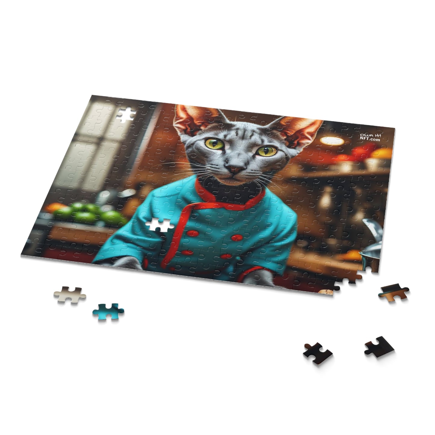 Head Chef Cat Profession NFT Art Collection Puzzle (120, 252, 500-Piece)