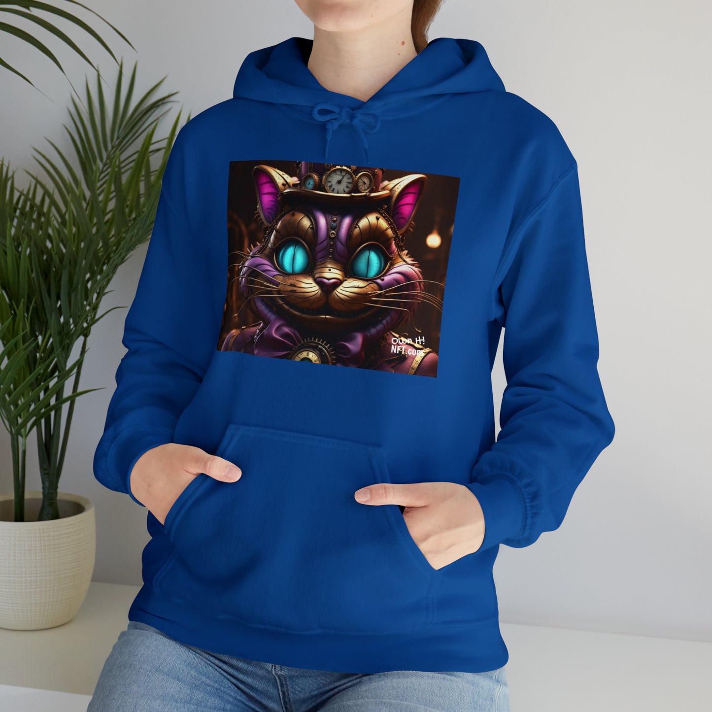 Steampunk Cat NFT Art Unisex Heavy Blend™ Hooded Sweatshirt