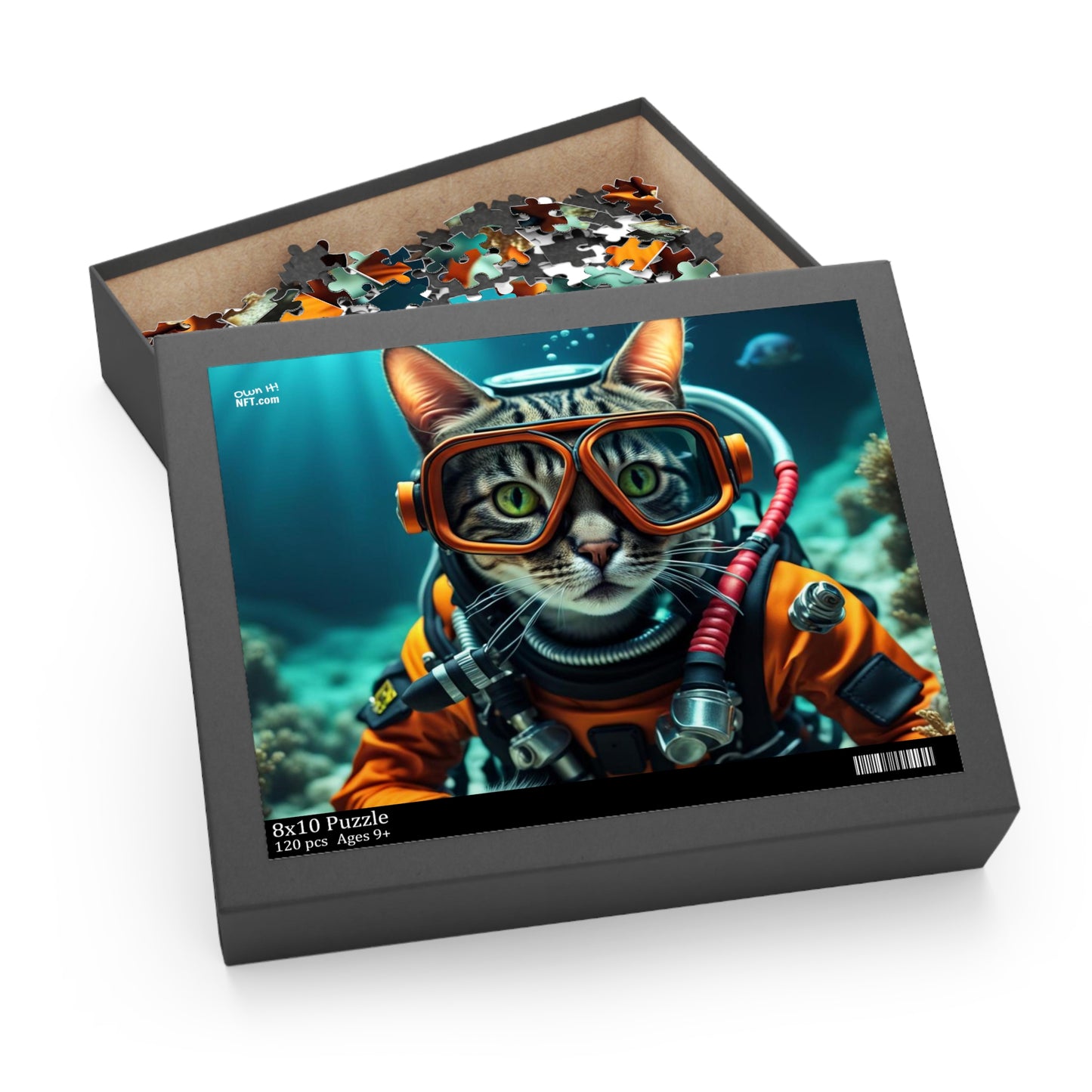 Scuba Diver Cat Profession NFT Art Collection Puzzle (120, 252, 500-Piece)