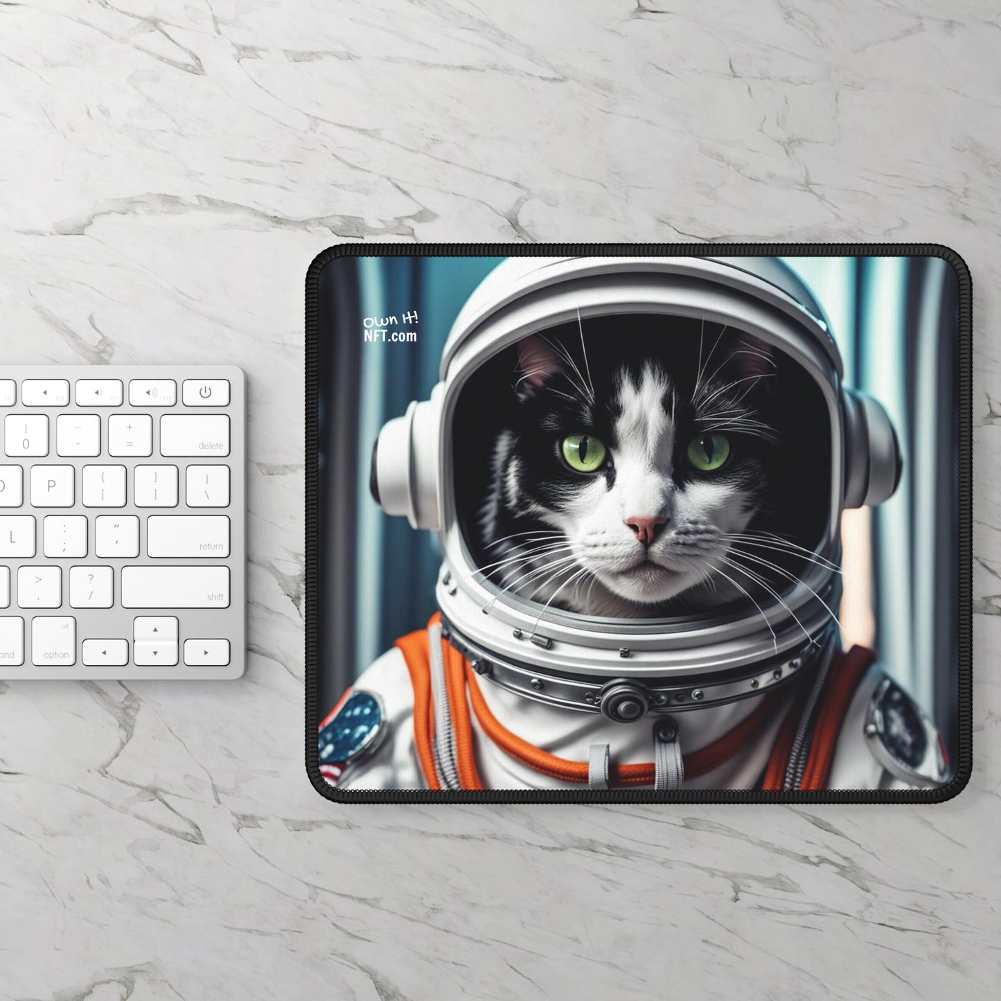 The Astronaut Cat Profession NFT Art Gaming Mouse Pad