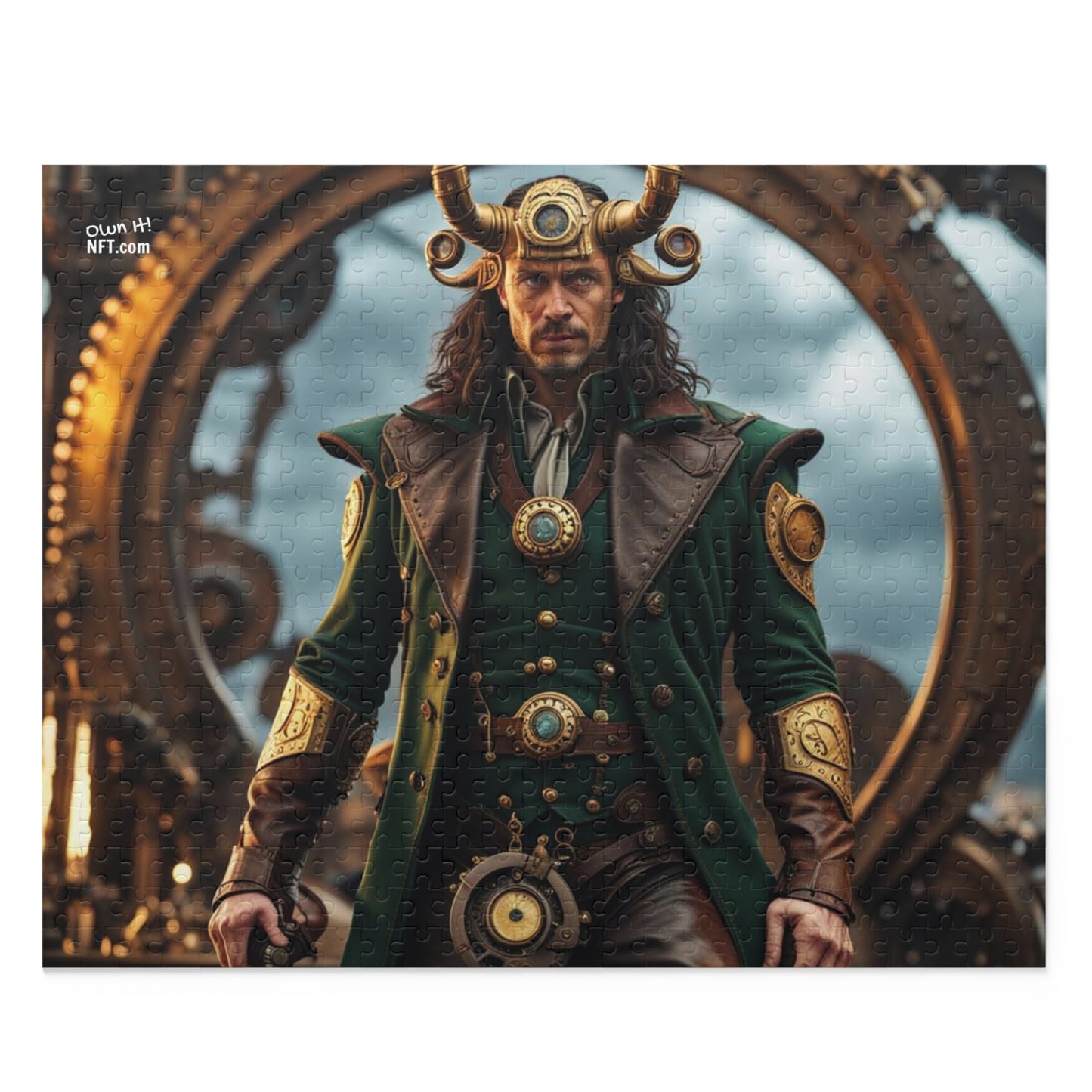 Steampunk Norse God Loki NFT Art Collection Puzzle (120, 252, 500-Piece)