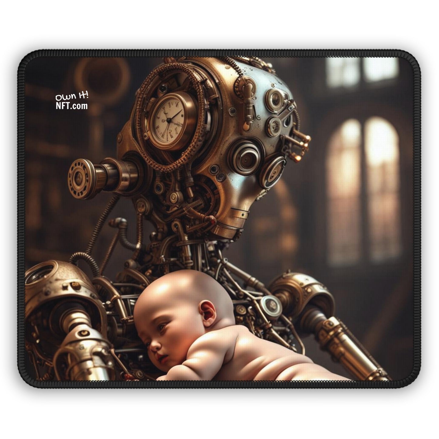 Steampunk Guardian NFT Art Gaming Mouse Pad