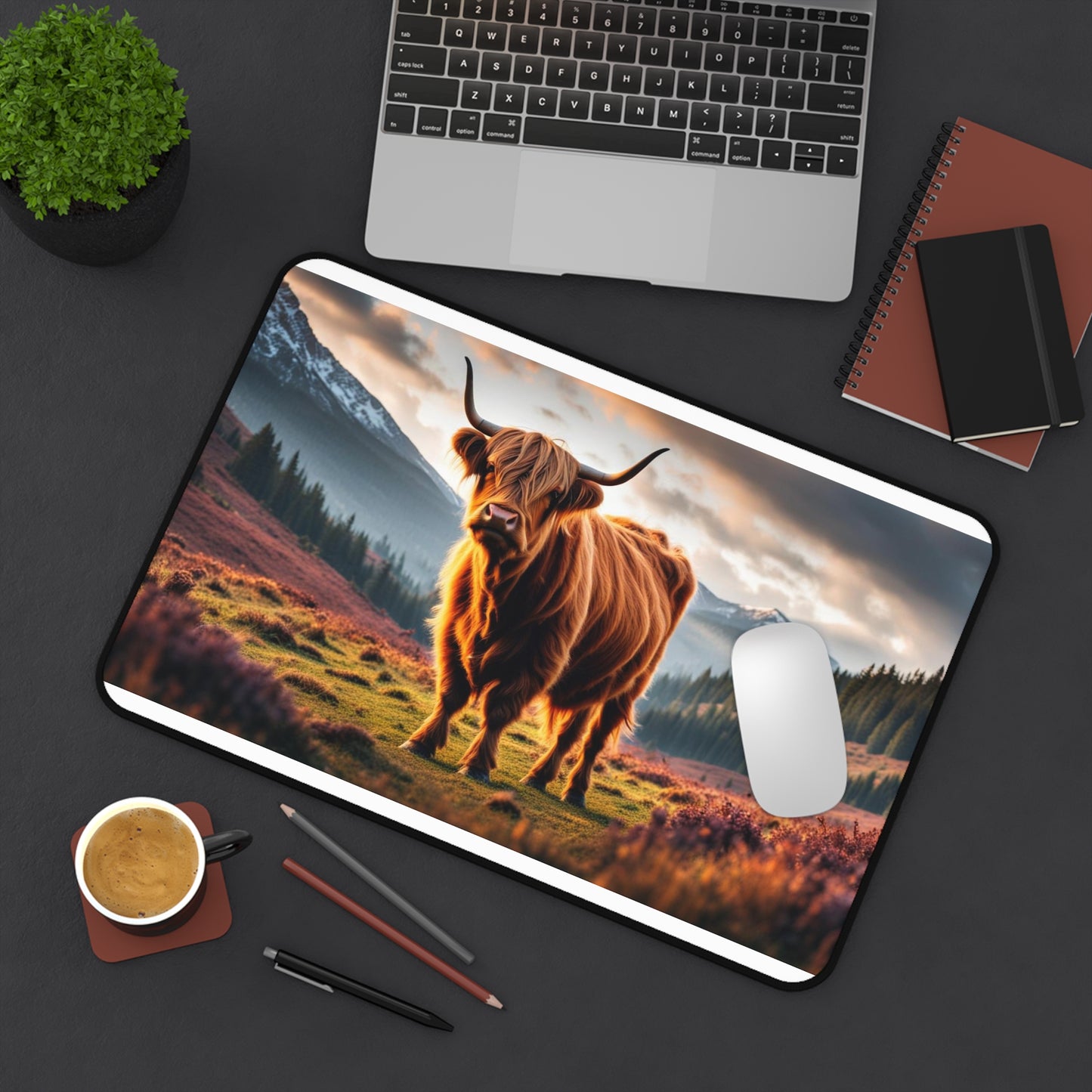 Highland Cow Desk Mat