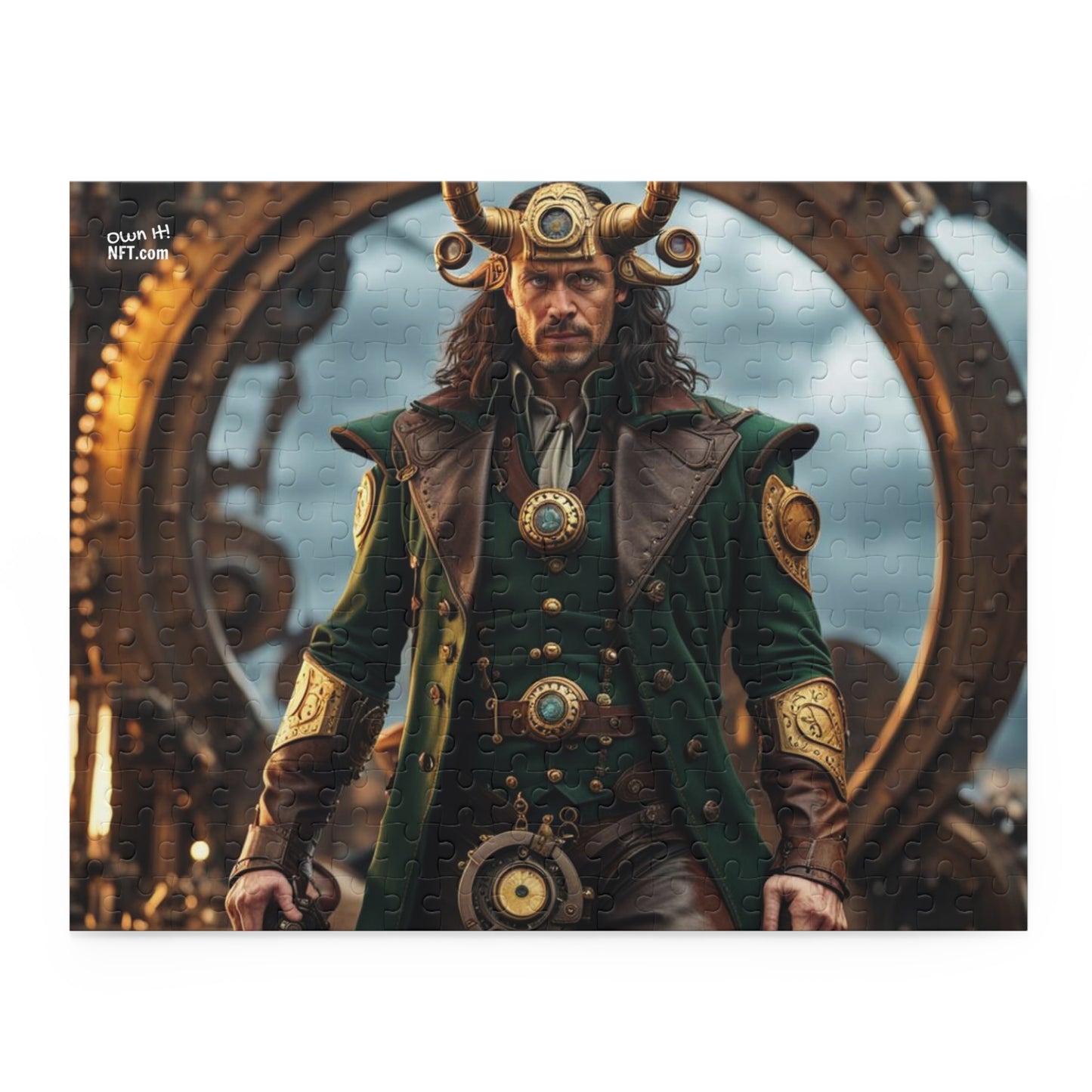 Steampunk Norse God Loki NFT Art Collection Puzzle (120, 252, 500-Piece)