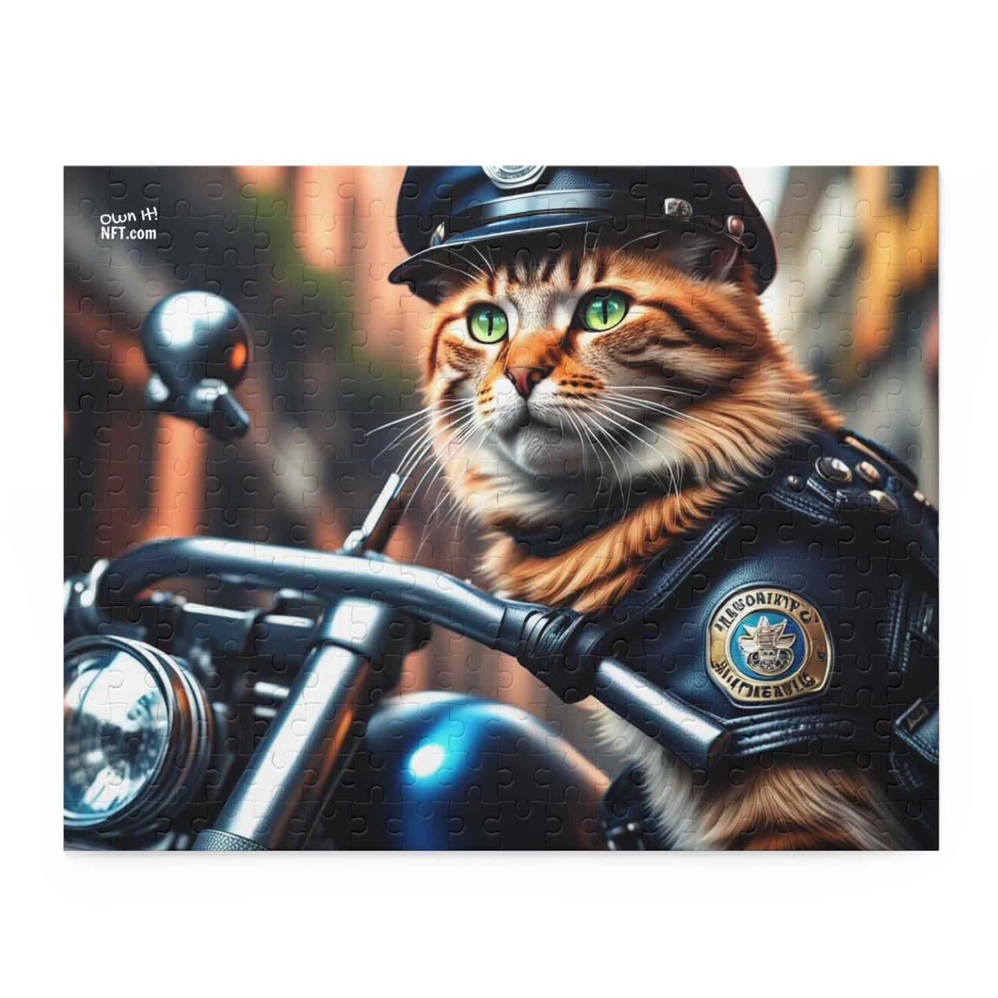 Police Officer Cat Profession NFT Art Collection Puzzle (120, 252, 500-Piece)