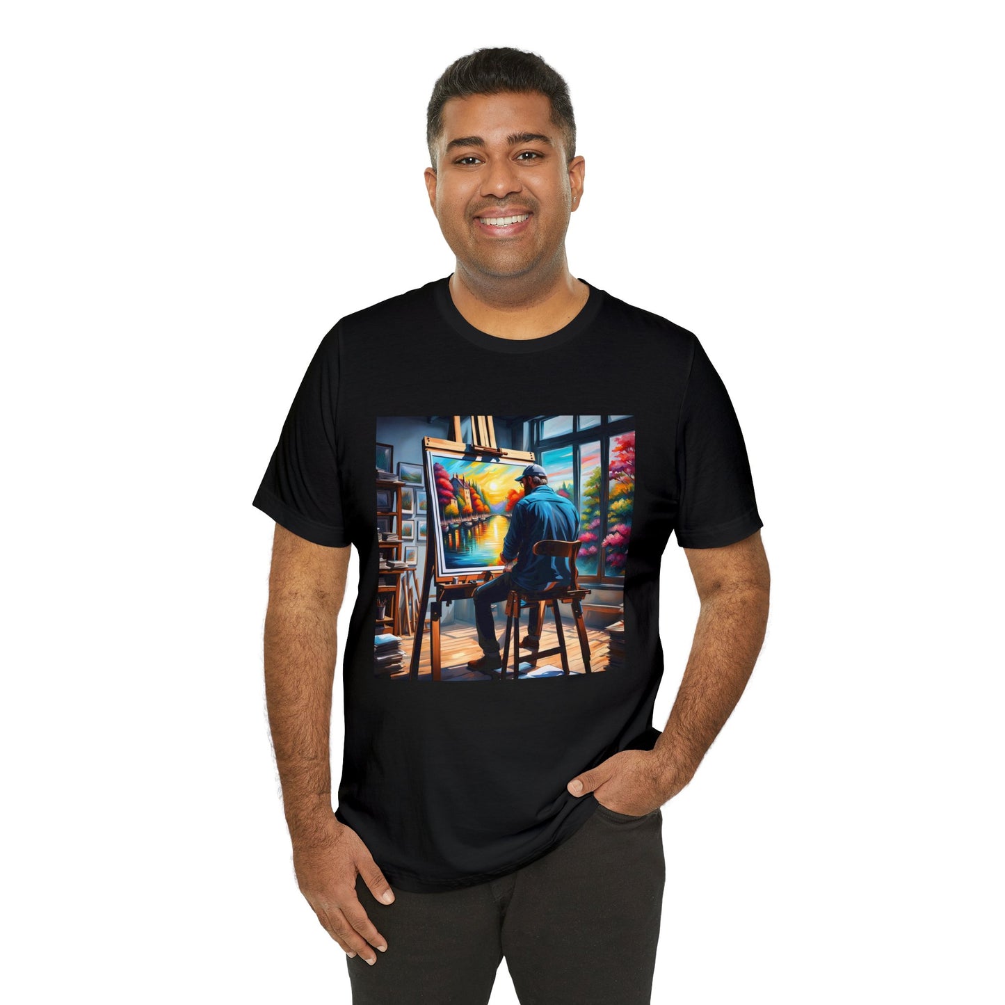 The "Arthur the Artist" Unisex Jersey Short Sleeve Tee from the Fan Inspired NFT Art Collection