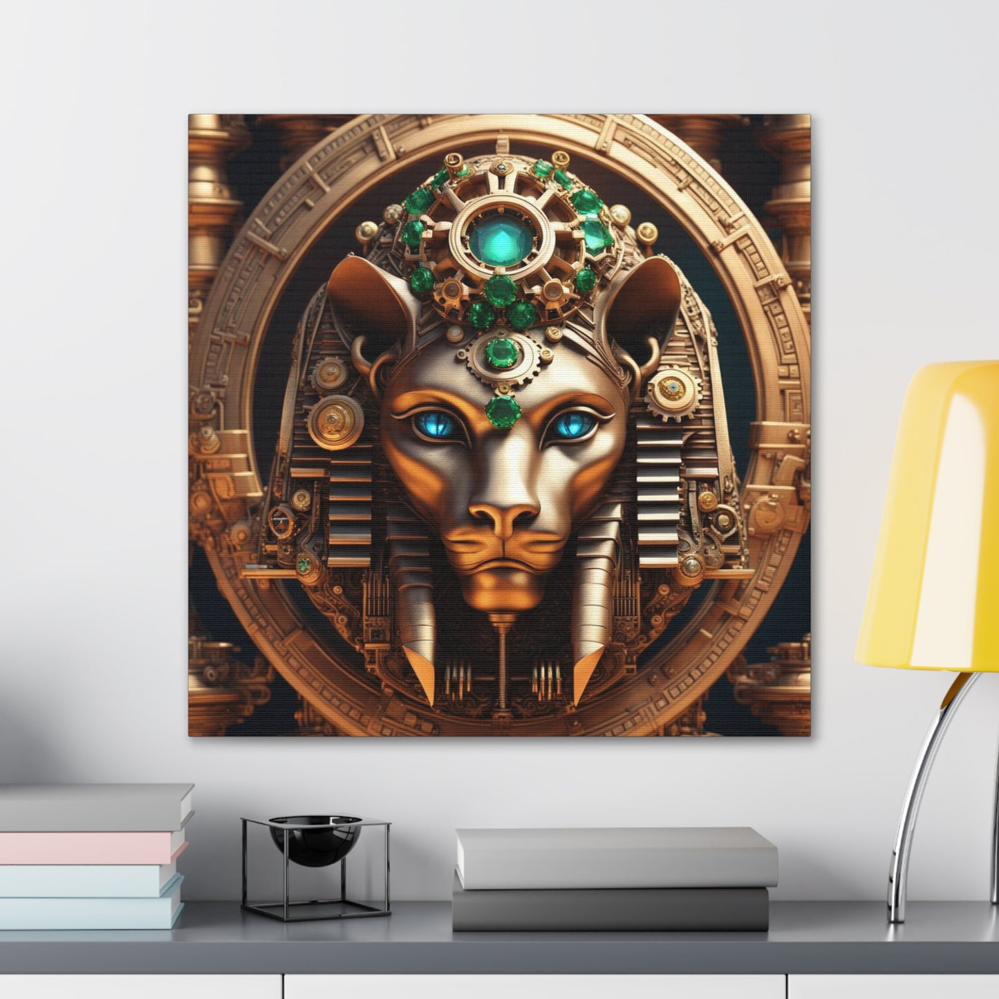 Steampunk Lioness NFT Art Canvas Gallery Wraps