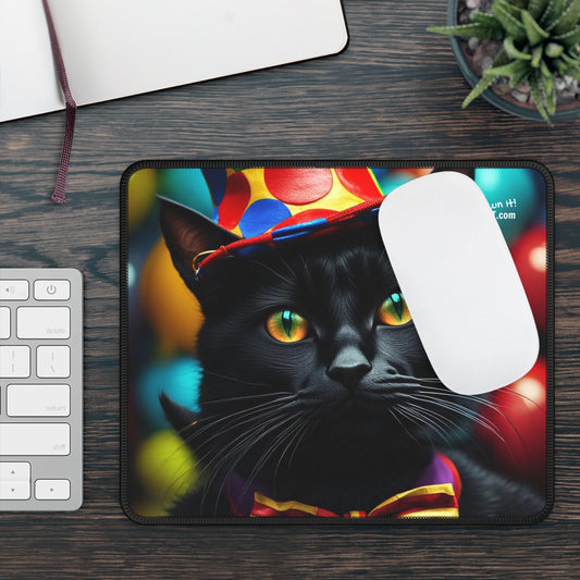 The Circus Clown Cat Profession NFT Art Gaming Mouse Pad