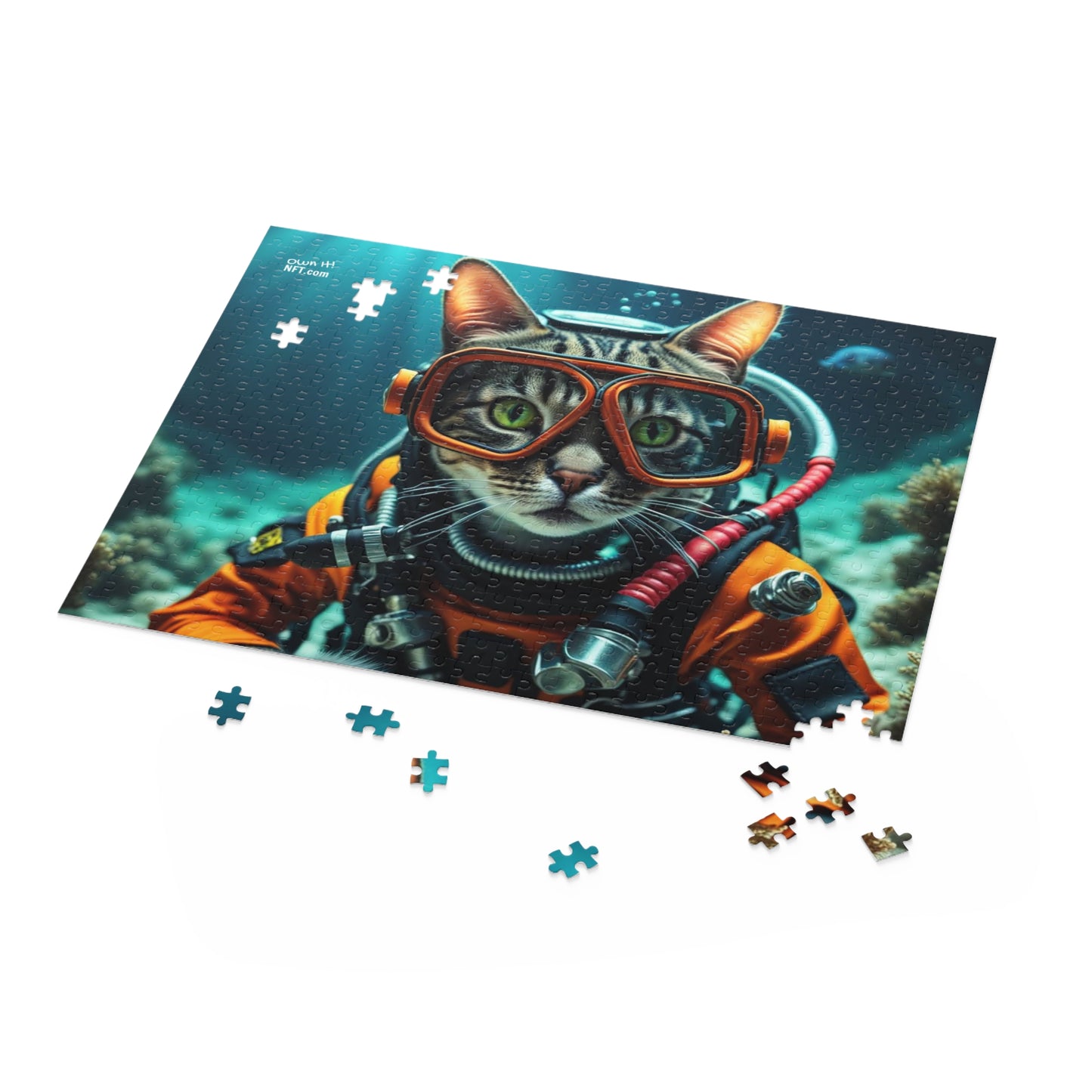 Scuba Diver Cat Profession NFT Art Collection Puzzle (120, 252, 500-Piece)