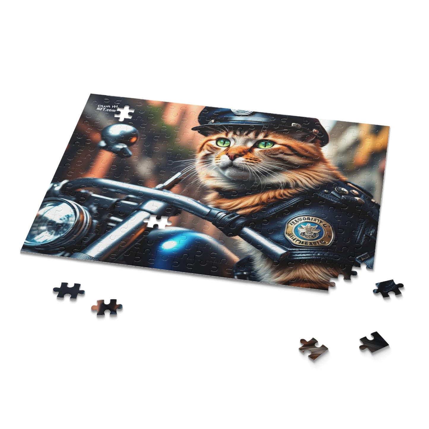 Police Officer Cat Profession NFT Art Collection Puzzle (120, 252, 500-Piece)