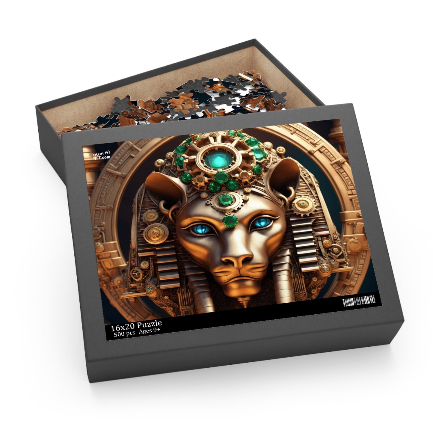 Steampunk Lioness NFT Art Collection Puzzle (120, 252, 500-Piece)