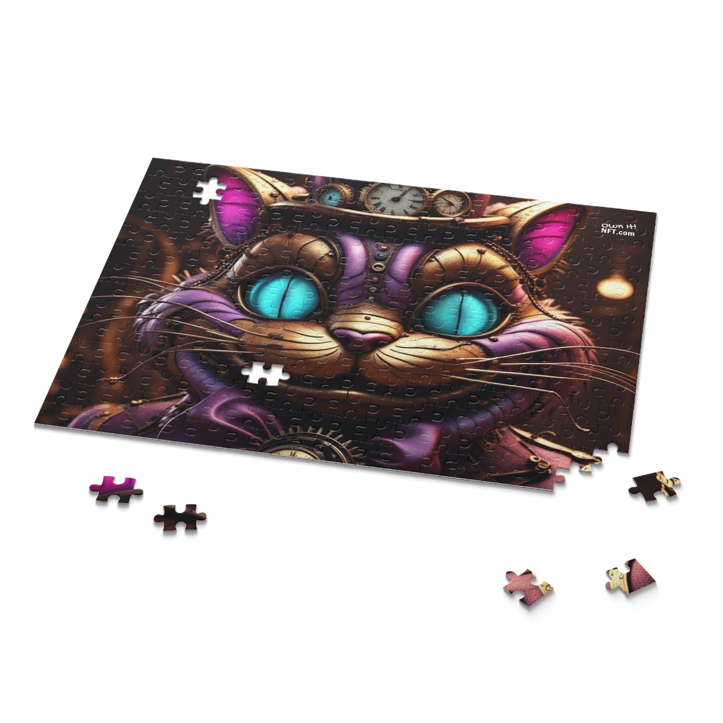 Steampunk Cat NFT Art Collection Puzzle (120, 252, 500-Piece)