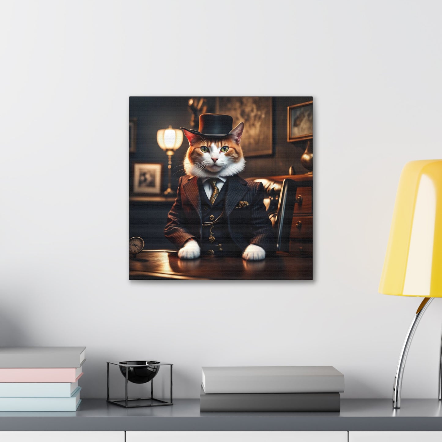 The Mafia Boss Cat Profession NFT Art Canvas Gallery Wraps