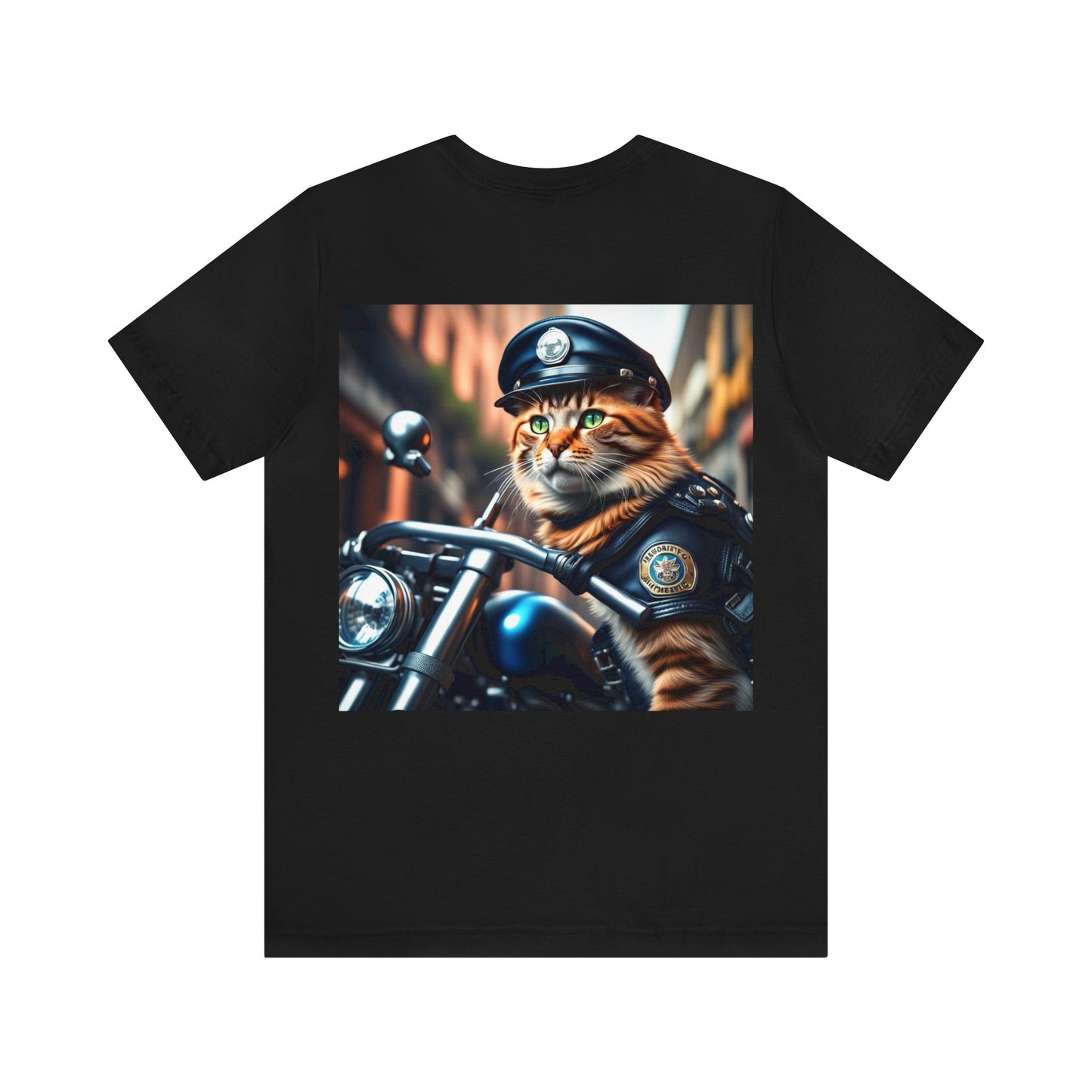 Police Officer Cat Profession NFT Art Unisex Jersey Short Sleeve Tee