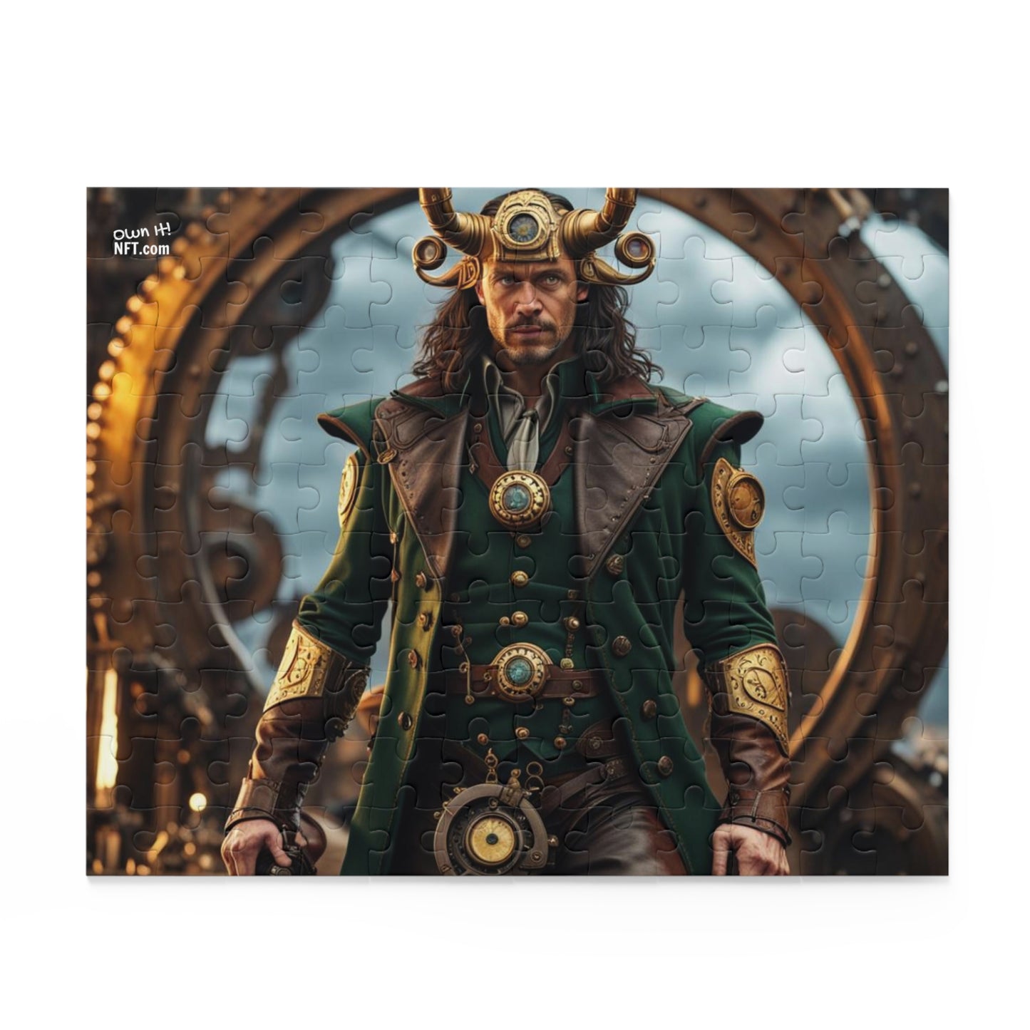 Steampunk Norse God Loki NFT Art Collection Puzzle (120, 252, 500-Piece)