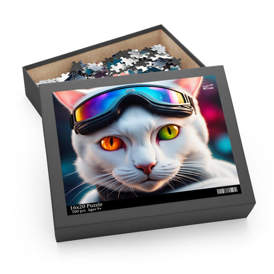 Ski Instructor Cat Profession NFT Art Collection Puzzle (120, 252, 500-Piece)