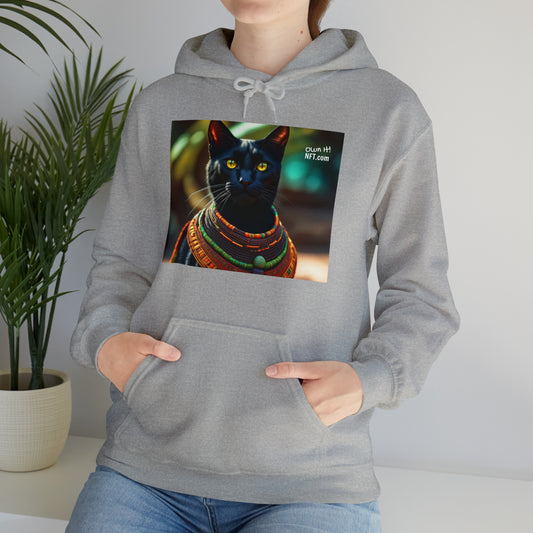 The African Chief Cat Profession NFT Art Unisex Heavy Blend™ Hooded Sweatshirt