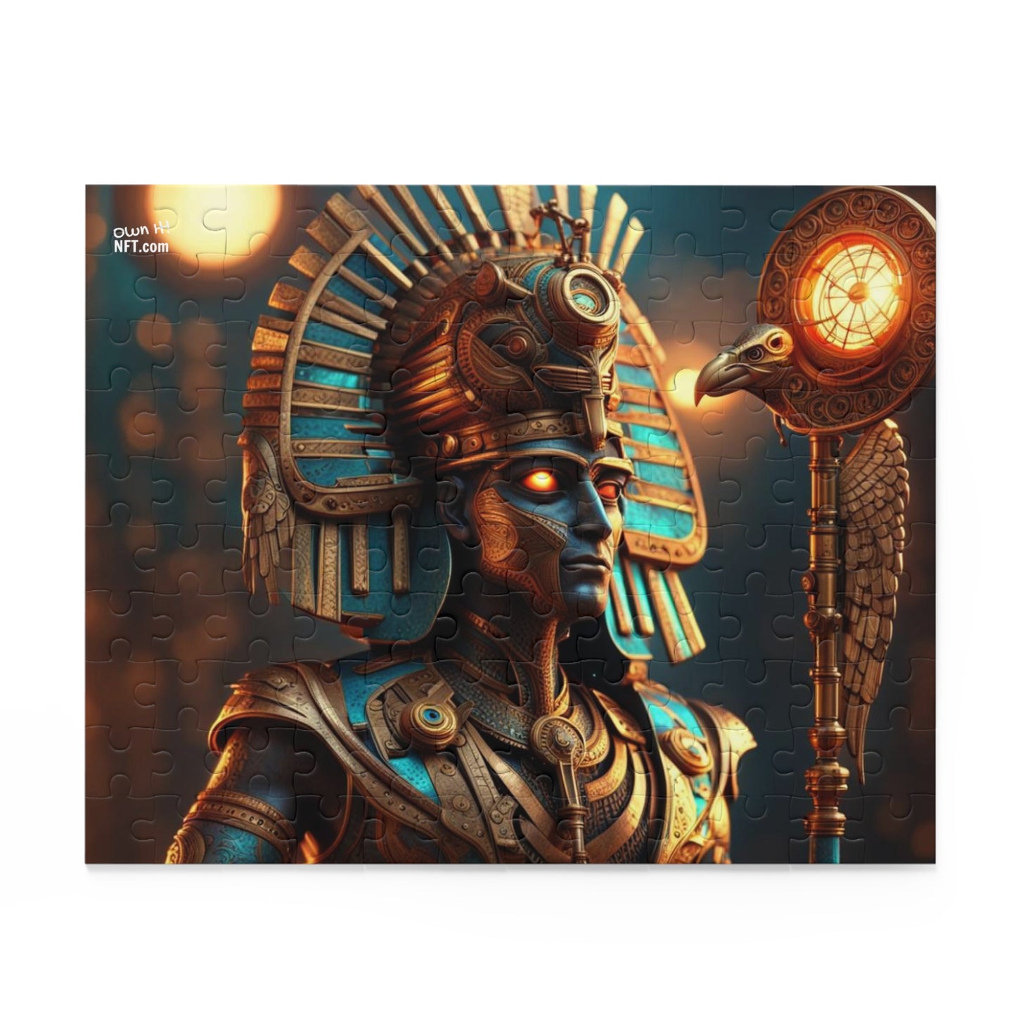 Steampunk Egyptian God Horus NFT Art Collection Puzzle (120, 252, 500-Piece)