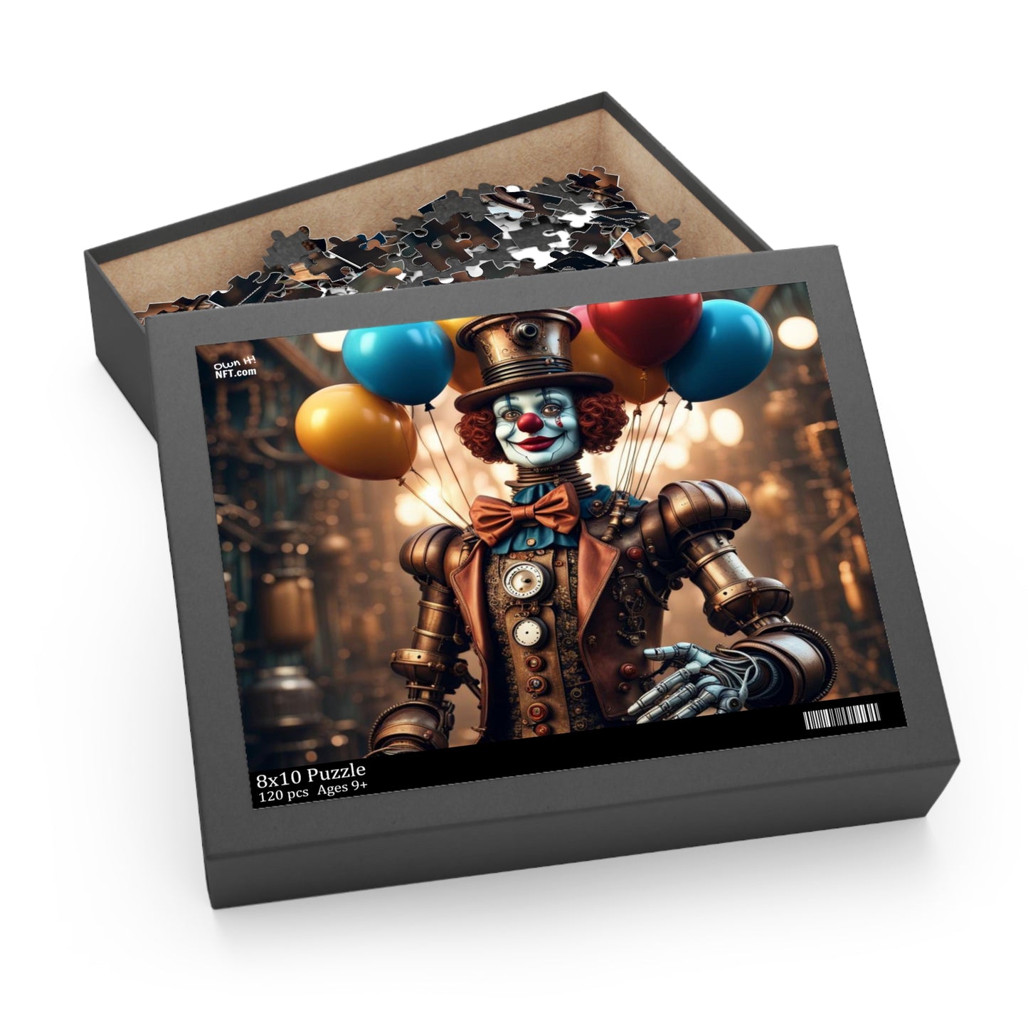 Steampunk Circus Clown NFT Art Collection Puzzle (120, 252, 500-Piece)