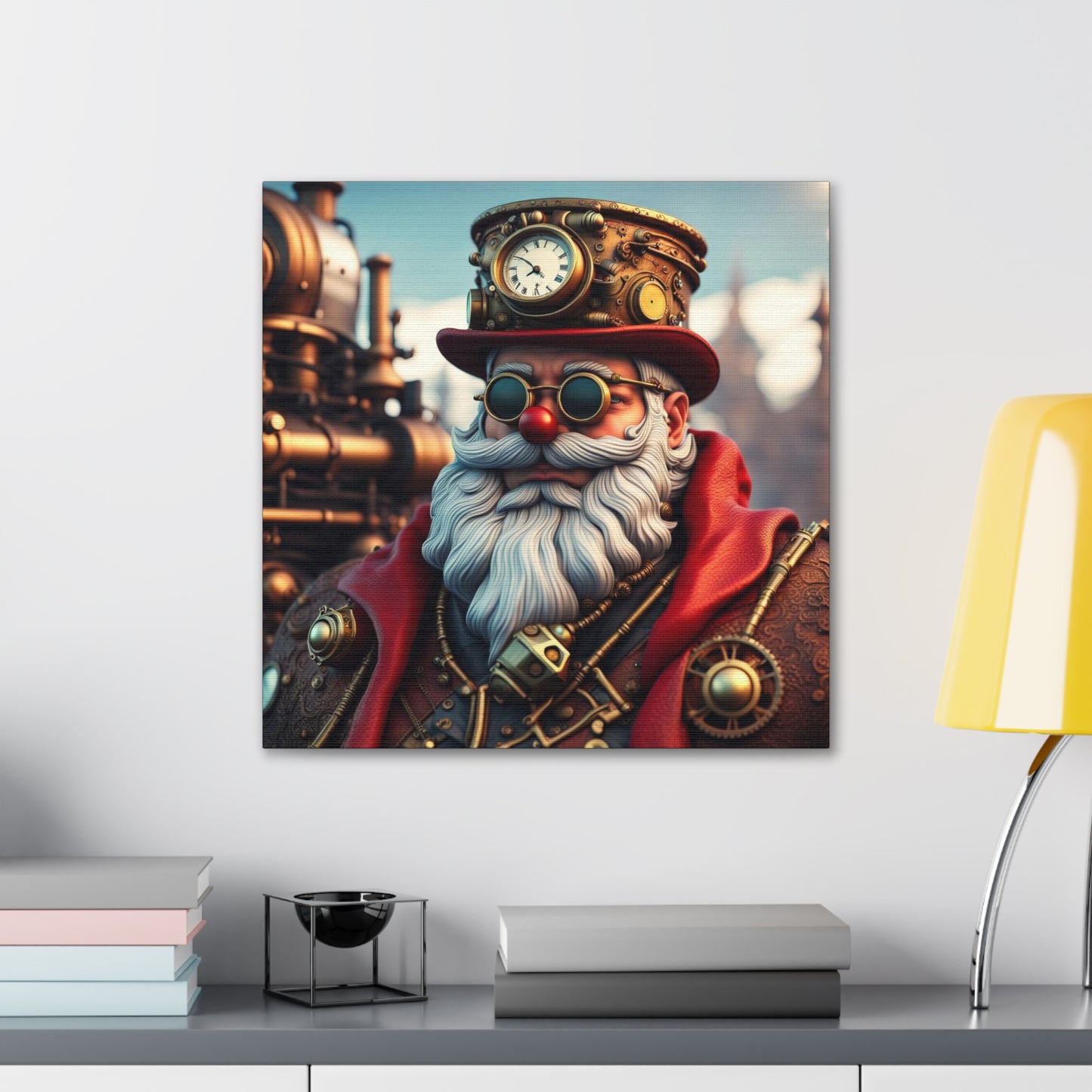 Steampunk Santa Claus NFT Art Canvas Gallery Wraps