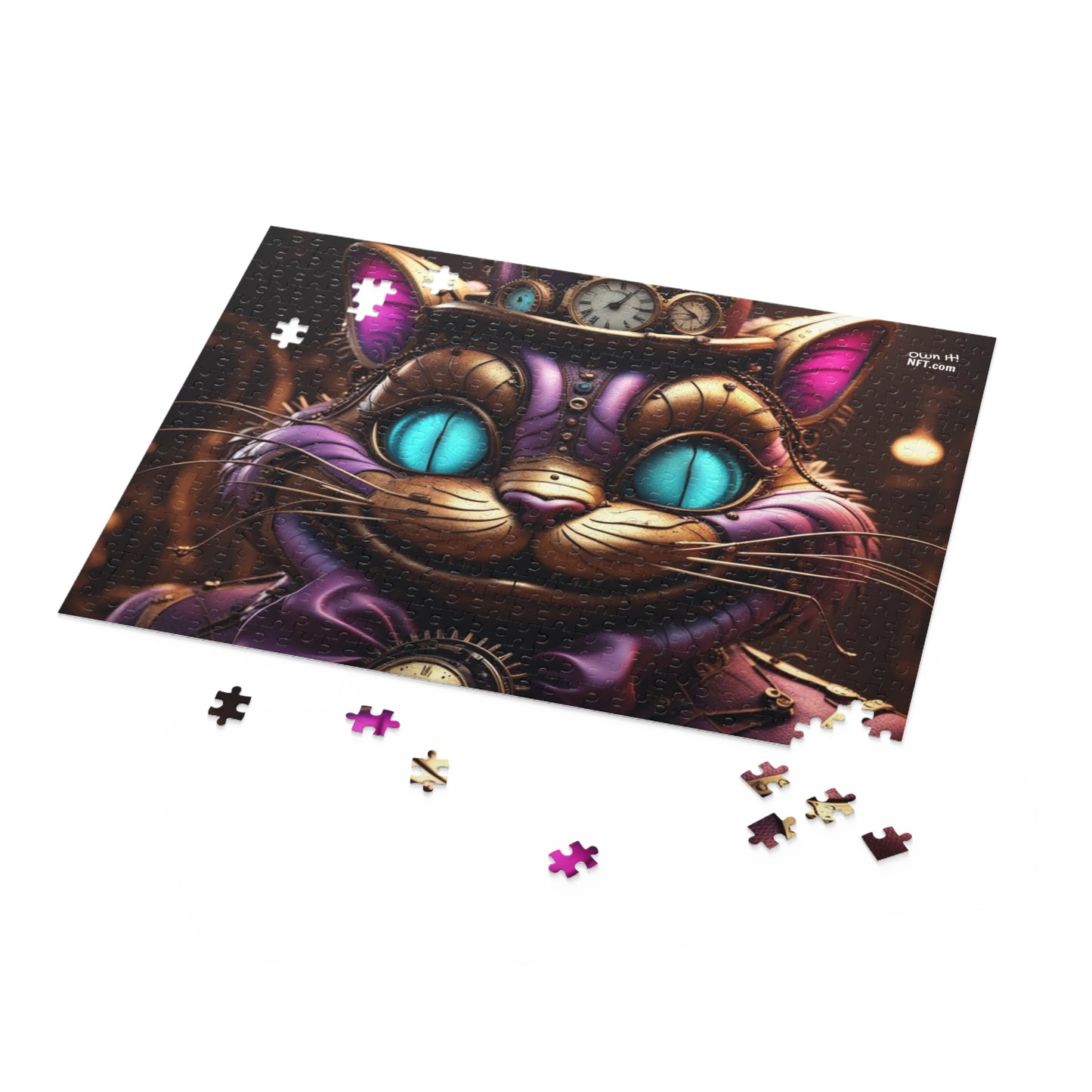 Steampunk Cat NFT Art Collection Puzzle (120, 252, 500-Piece)