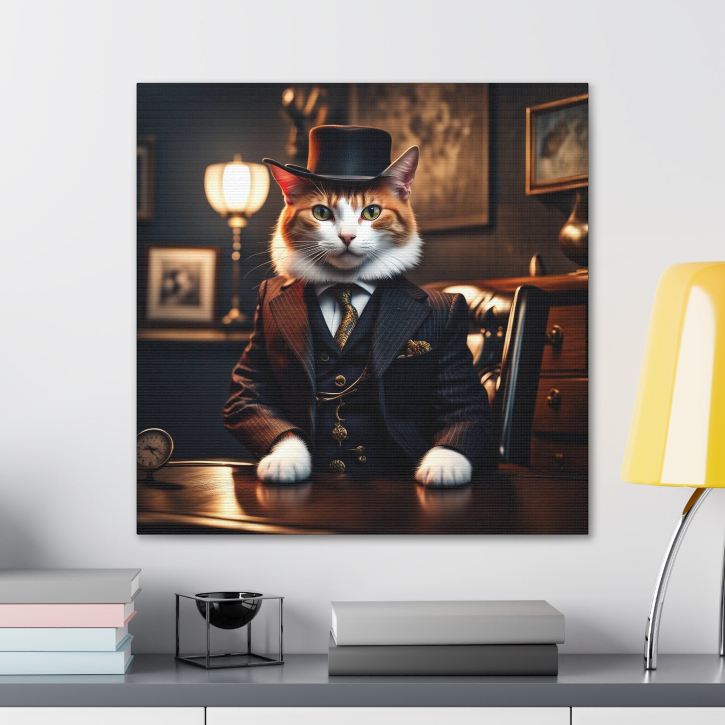 The Mafia Boss Cat Profession NFT Art Canvas Gallery Wraps