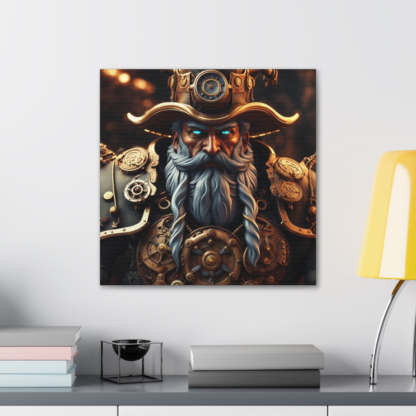 Steampunk Norse God Odin NFT Art Canvas Gallery Wraps