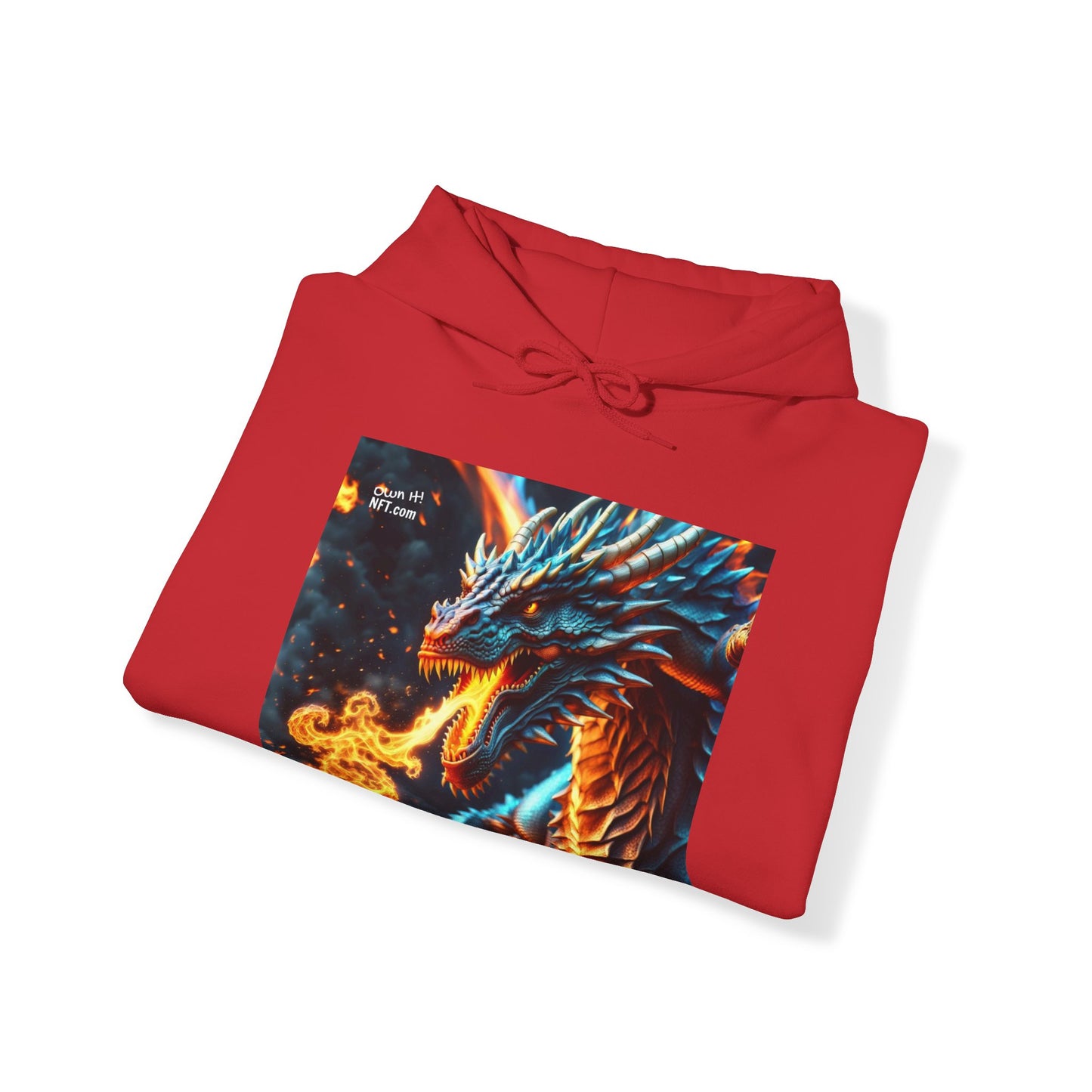 Fan Inspired Fire-Breathing Dragon NFT Art Unisex Heavy Blend™ Hooded Sweatshirt