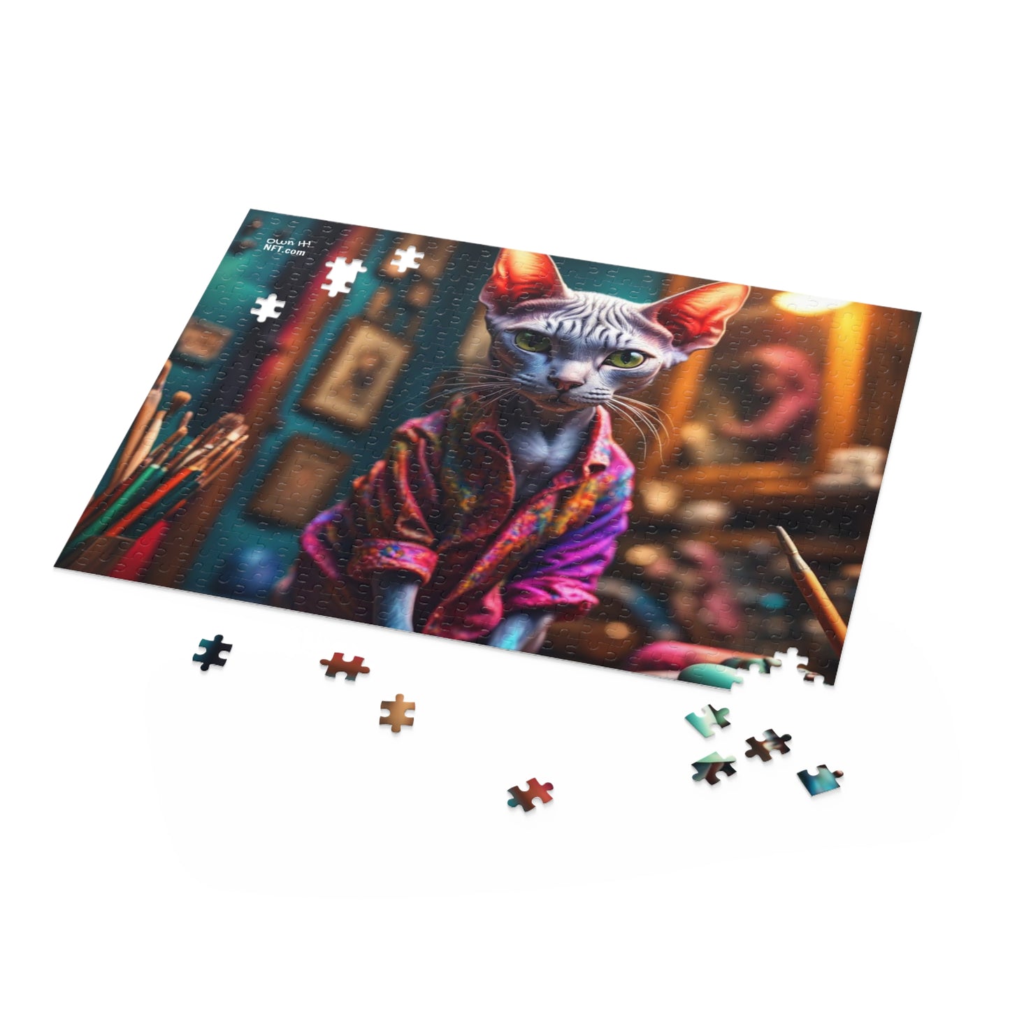 Artist Cat Profession NFT Art Collection Puzzle (120, 252, 500-Piece)