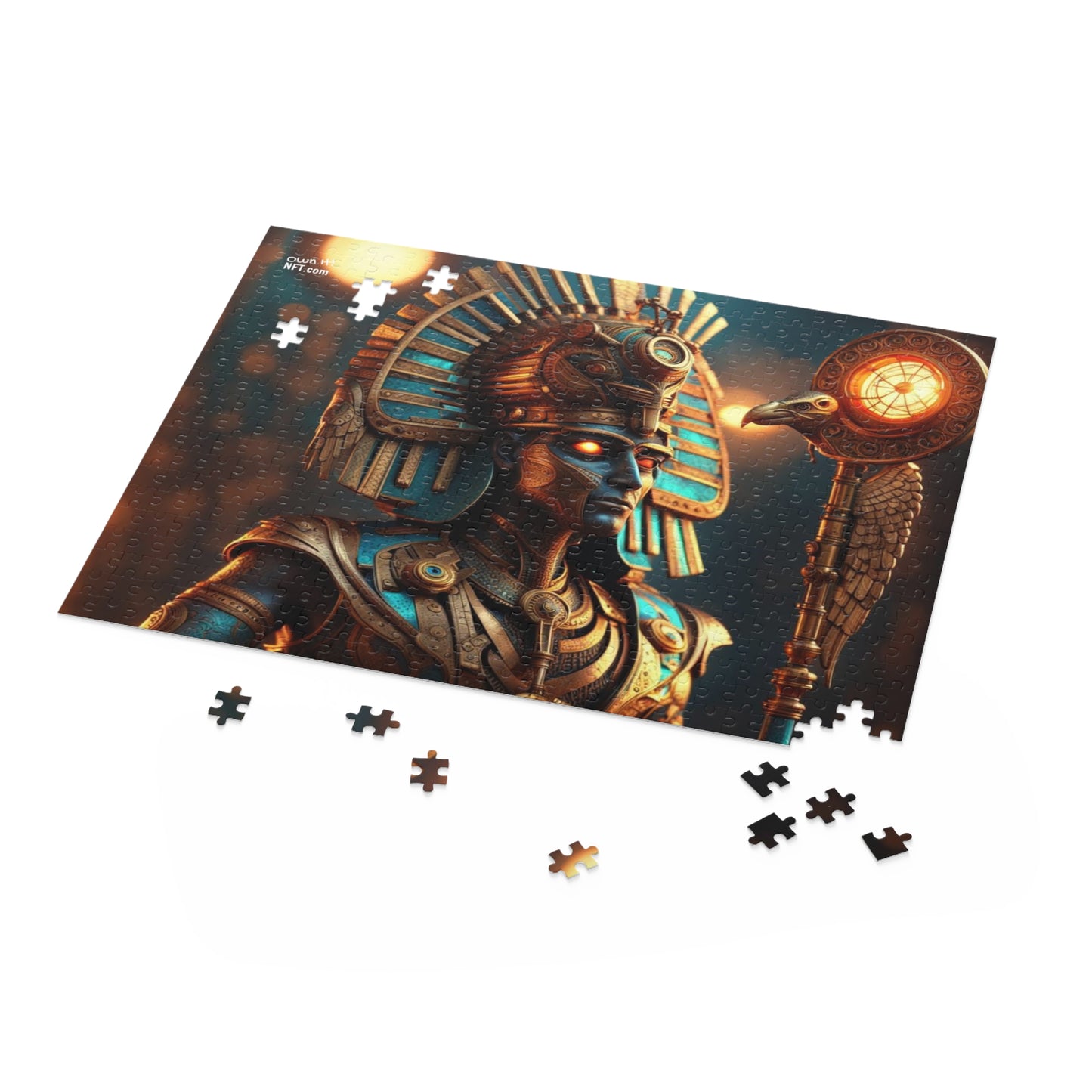 Steampunk Egyptian God Horus NFT Art Collection Puzzle (120, 252, 500-Piece)