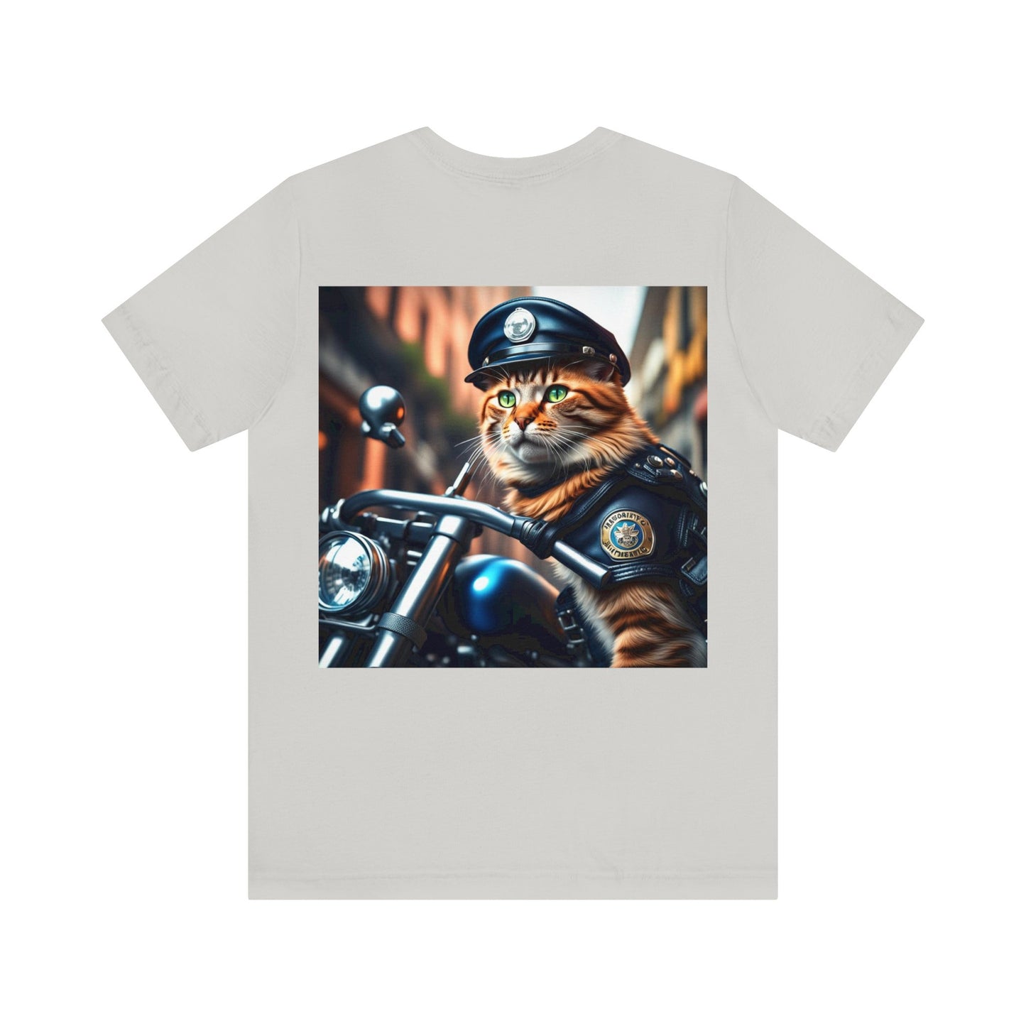 Police Officer Cat Profession NFT Art Unisex Jersey Short Sleeve Tee