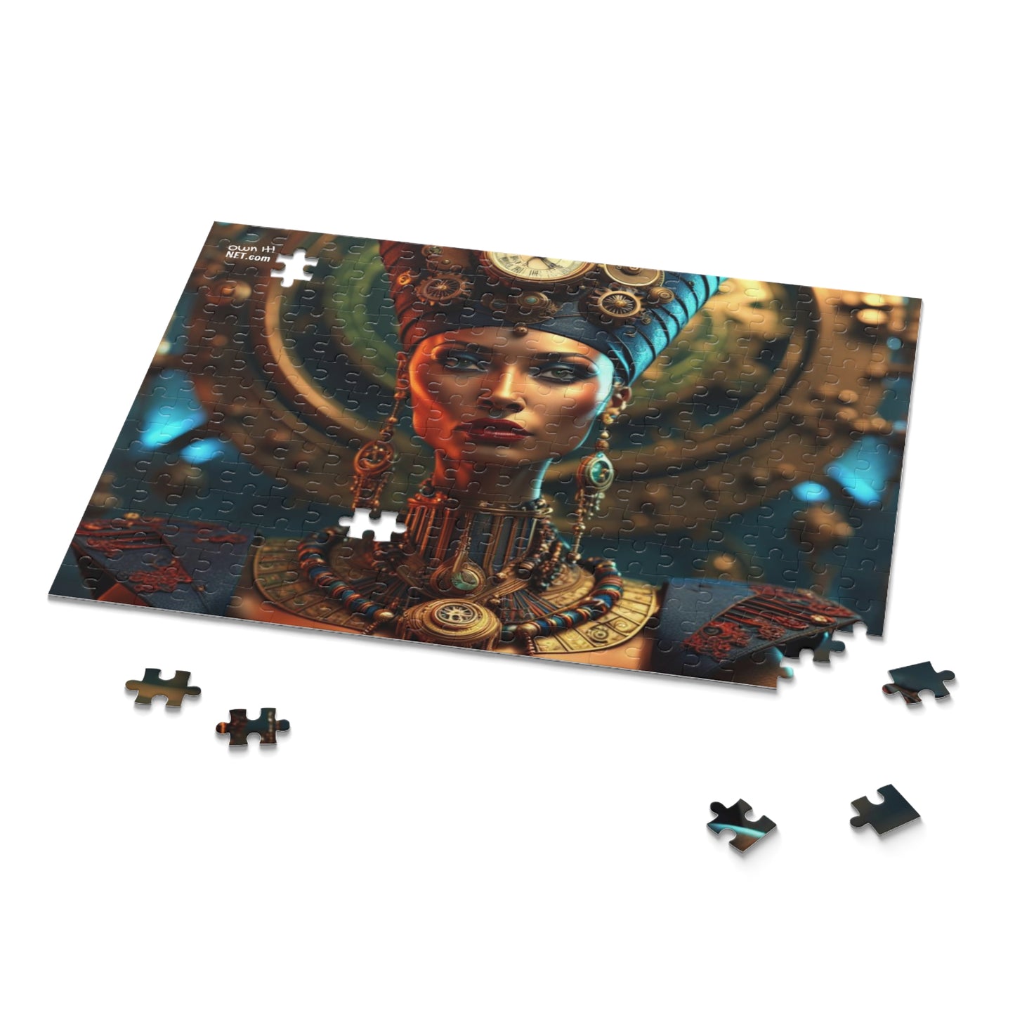 Steampunk Egyptian Queen Nefertiti NFT Art Collection Puzzle (120, 252, 500-Piece)