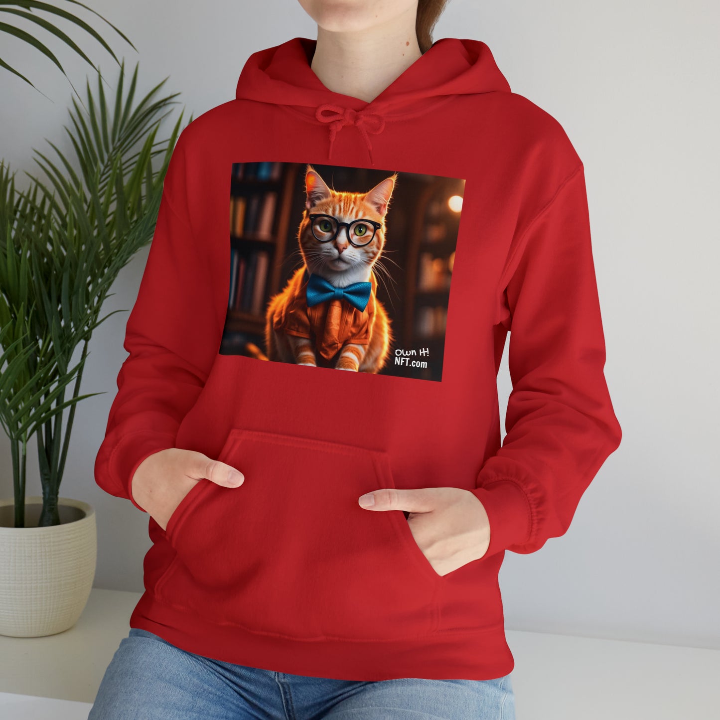 The Information Technology Cat Profession NFT Art Unisex Heavy Blend™ Hooded Sweatshirt