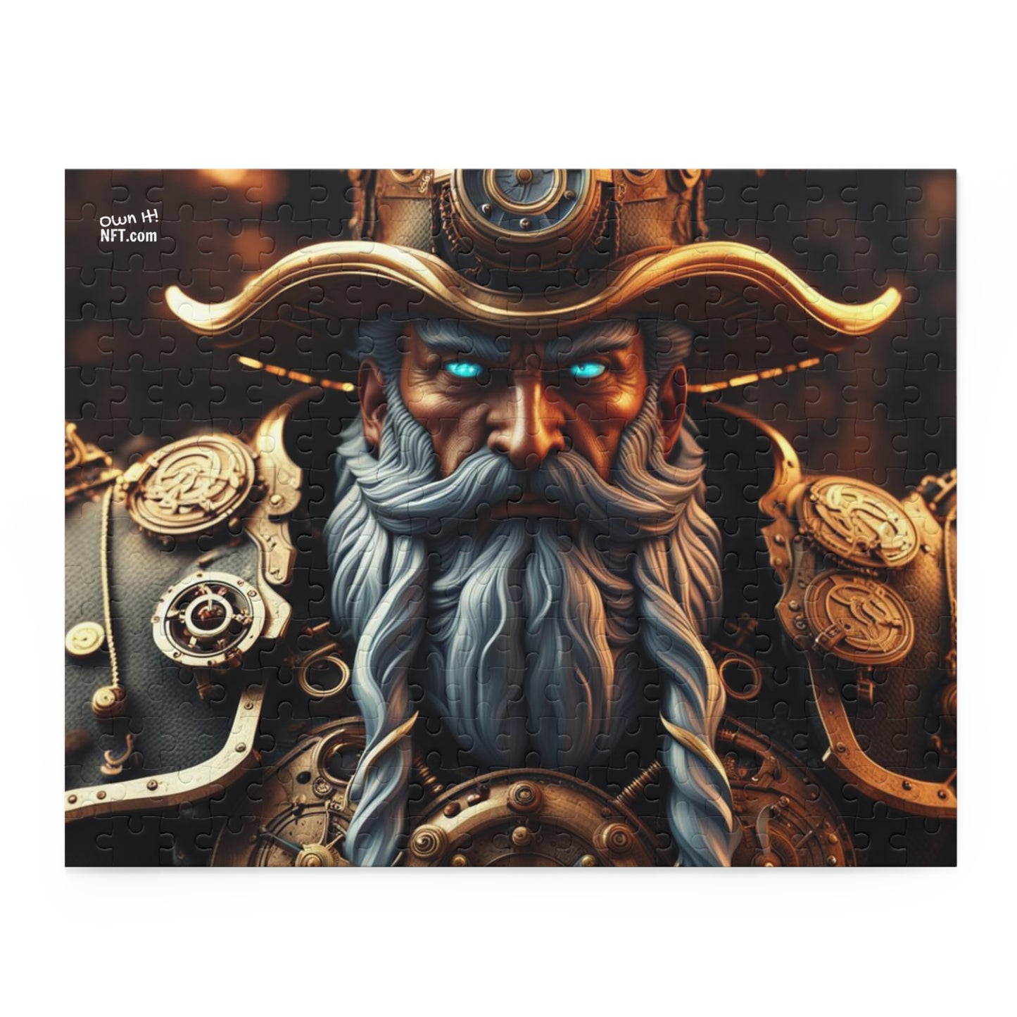 Steampunk Norse God Odin NFT Art Collection Puzzle (120, 252, 500-Piece)