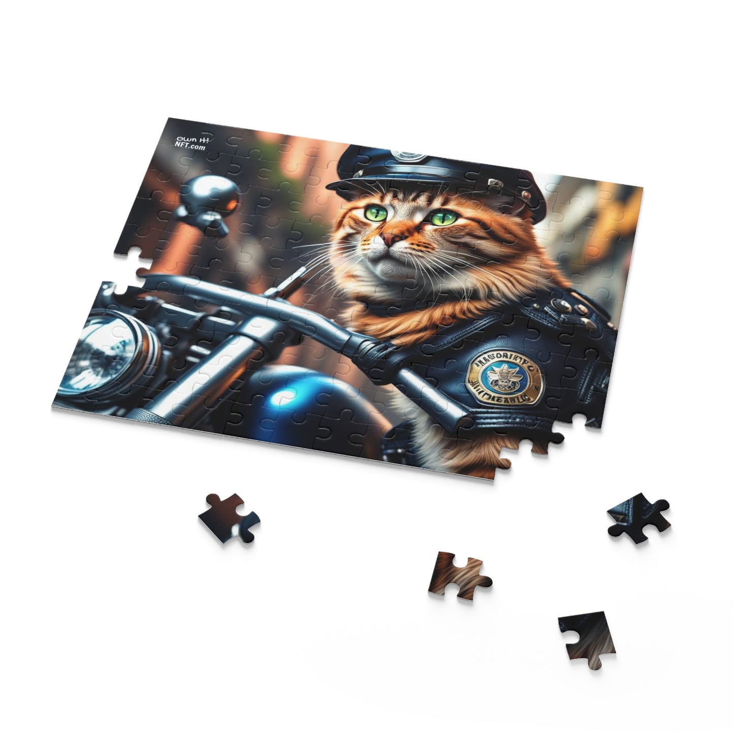 Police Officer Cat Profession NFT Art Collection Puzzle (120, 252, 500-Piece)