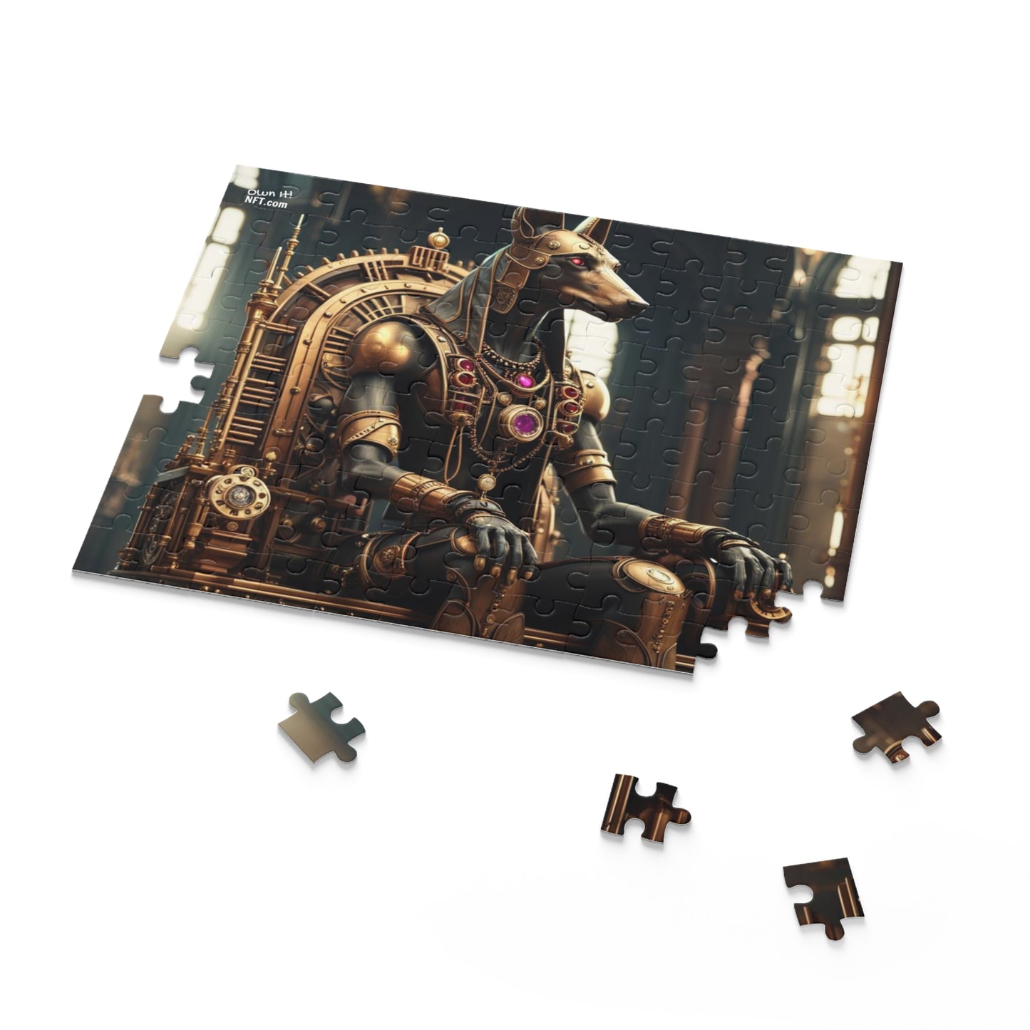 Steampunk Egyptian God Anubis NFT Art Collection Puzzle (120, 252, 500-Piece)