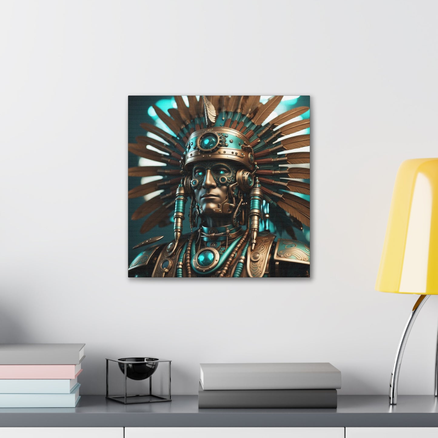 Steampunk American Indian Chief NFT Art Canvas Gallery Wraps