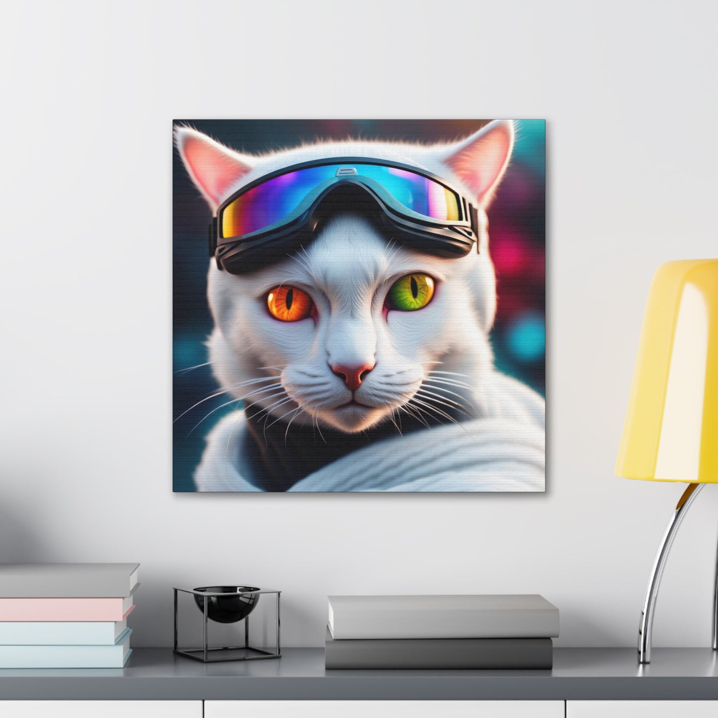 The Ski Instructor Cat Profession NFT Art Canvas Gallery Wraps