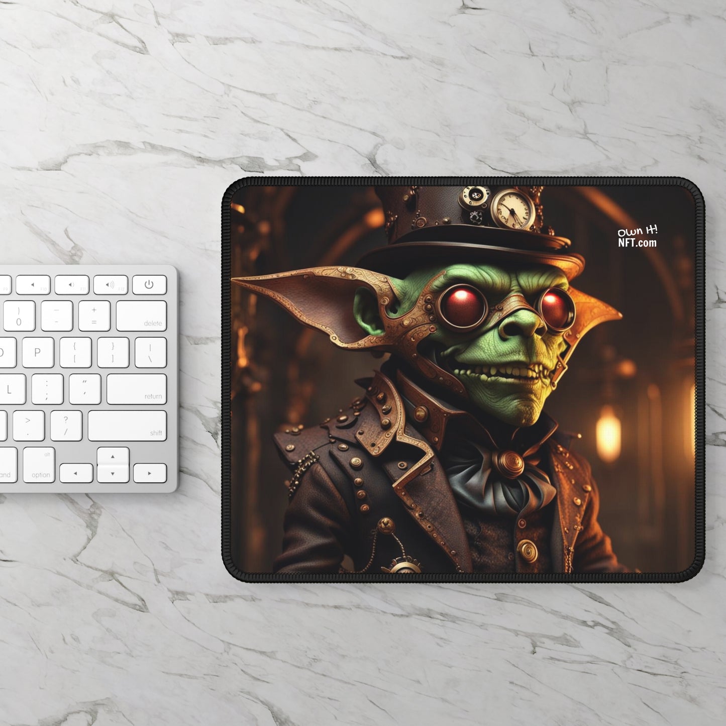 Steampunk Goblin NFT Art Gaming Mouse Pad