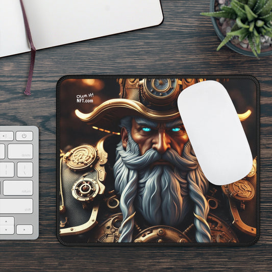 Steampunk Norse God Odin NFT Art Gaming Mouse Pad