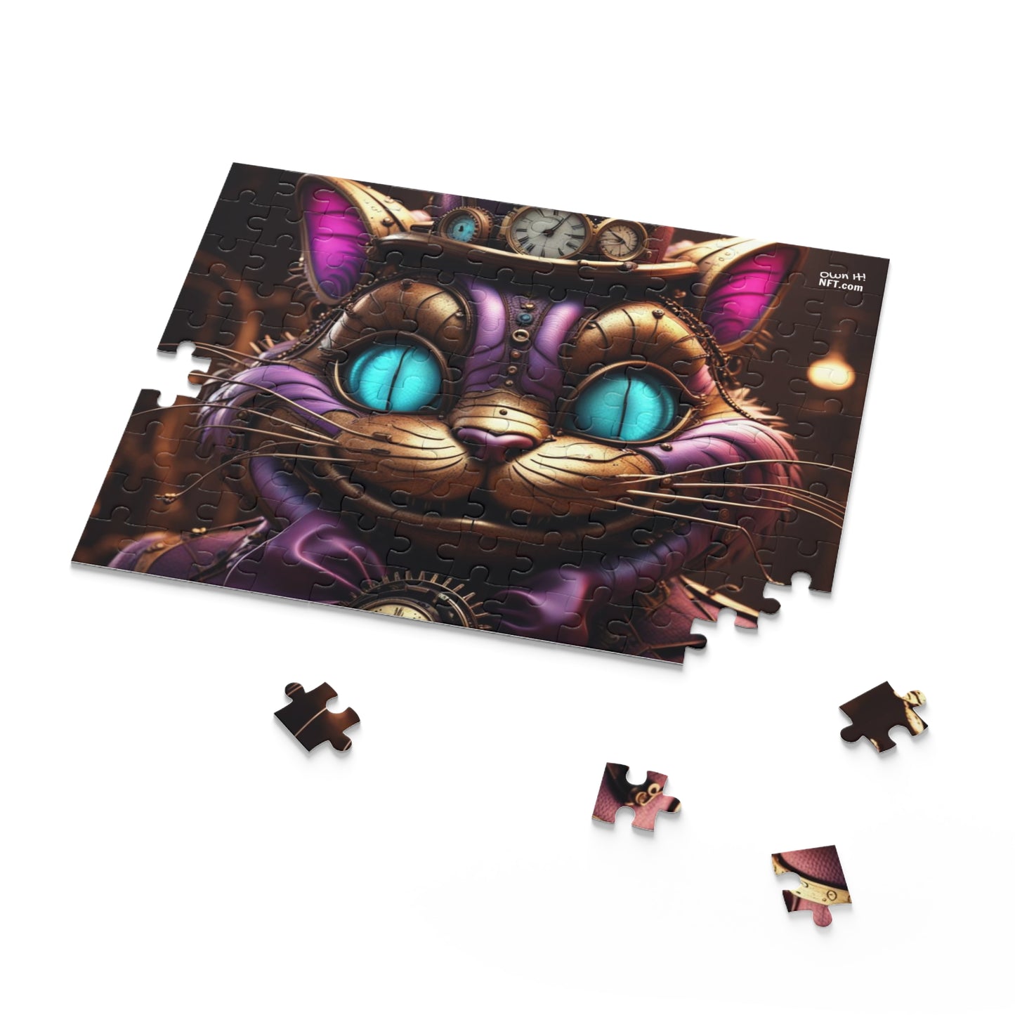 Steampunk Cat NFT Art Collection Puzzle (120, 252, 500-Piece)