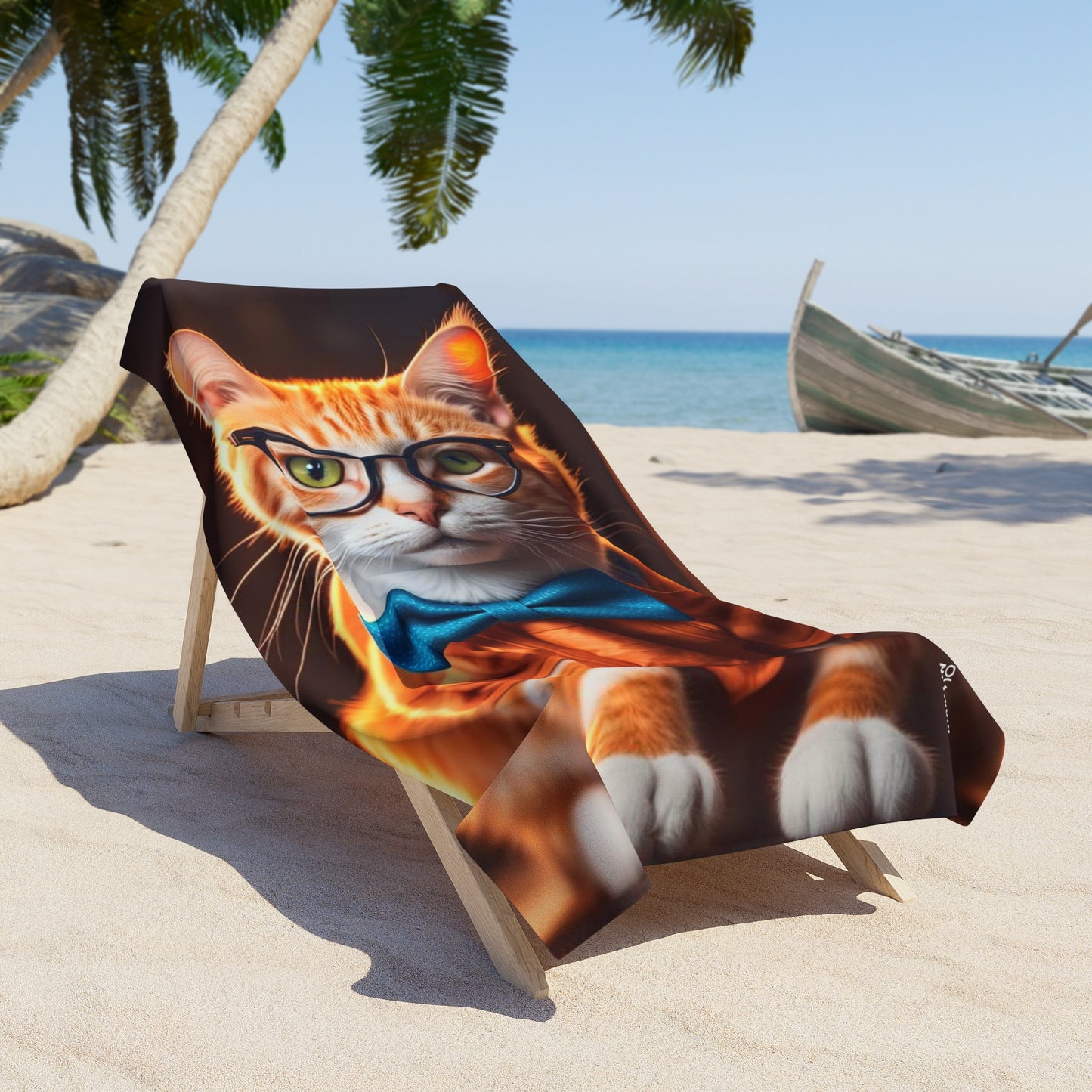 The Information Technology Cat Profession NFT Art Beach Towel