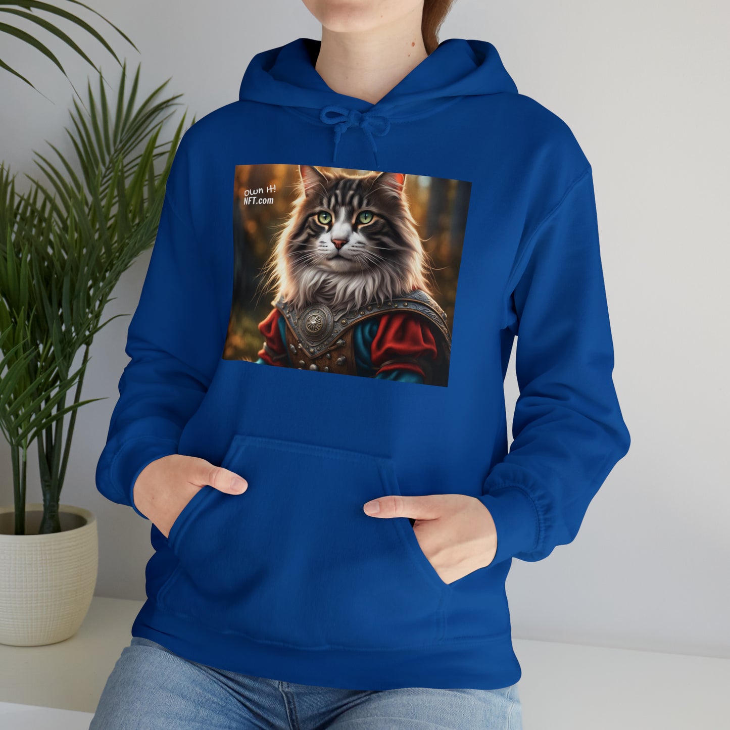 The Viking Cat Profession NFT Art Unisex Heavy Blend™ Hooded Sweatshirt