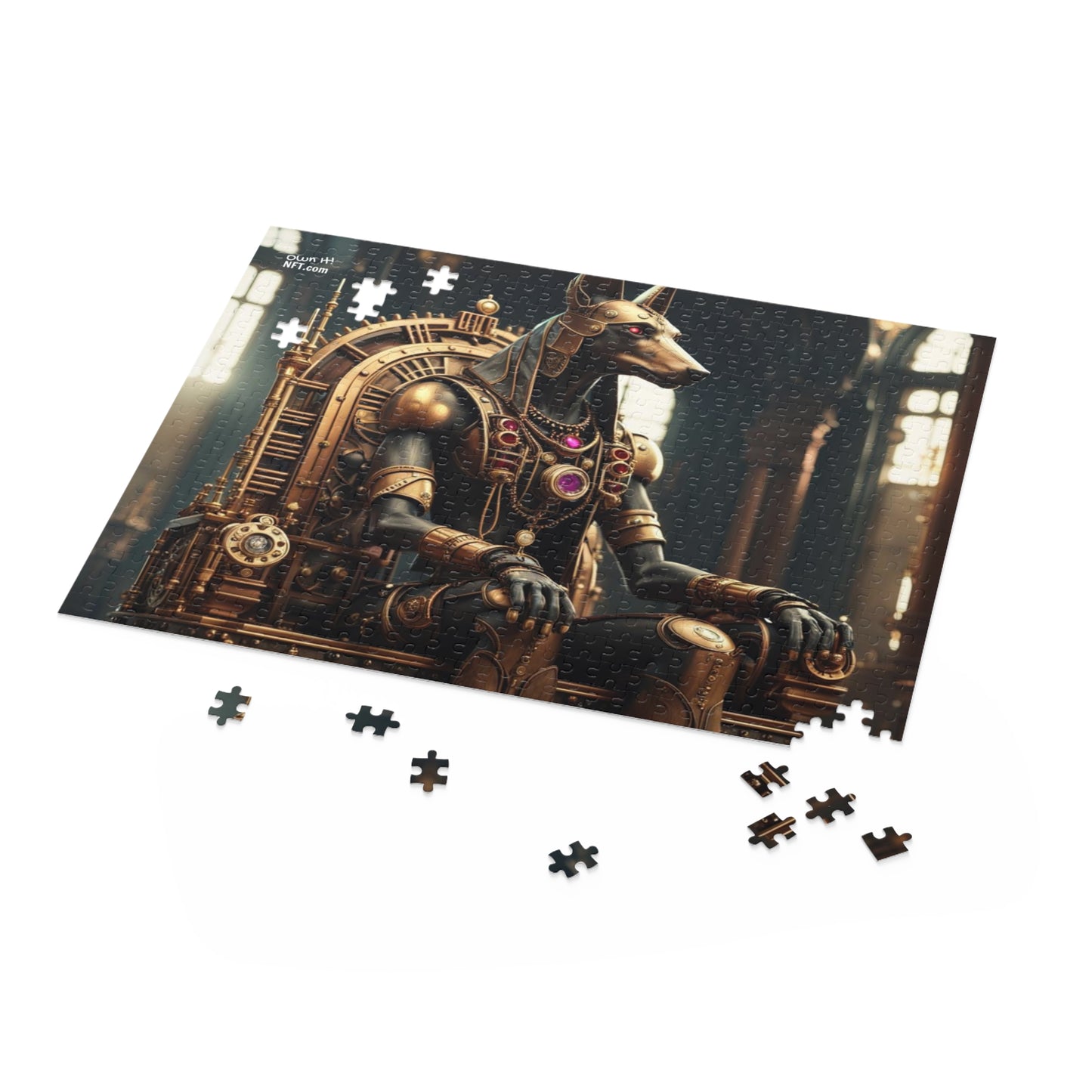 Steampunk Egyptian God Anubis NFT Art Collection Puzzle (120, 252, 500-Piece)