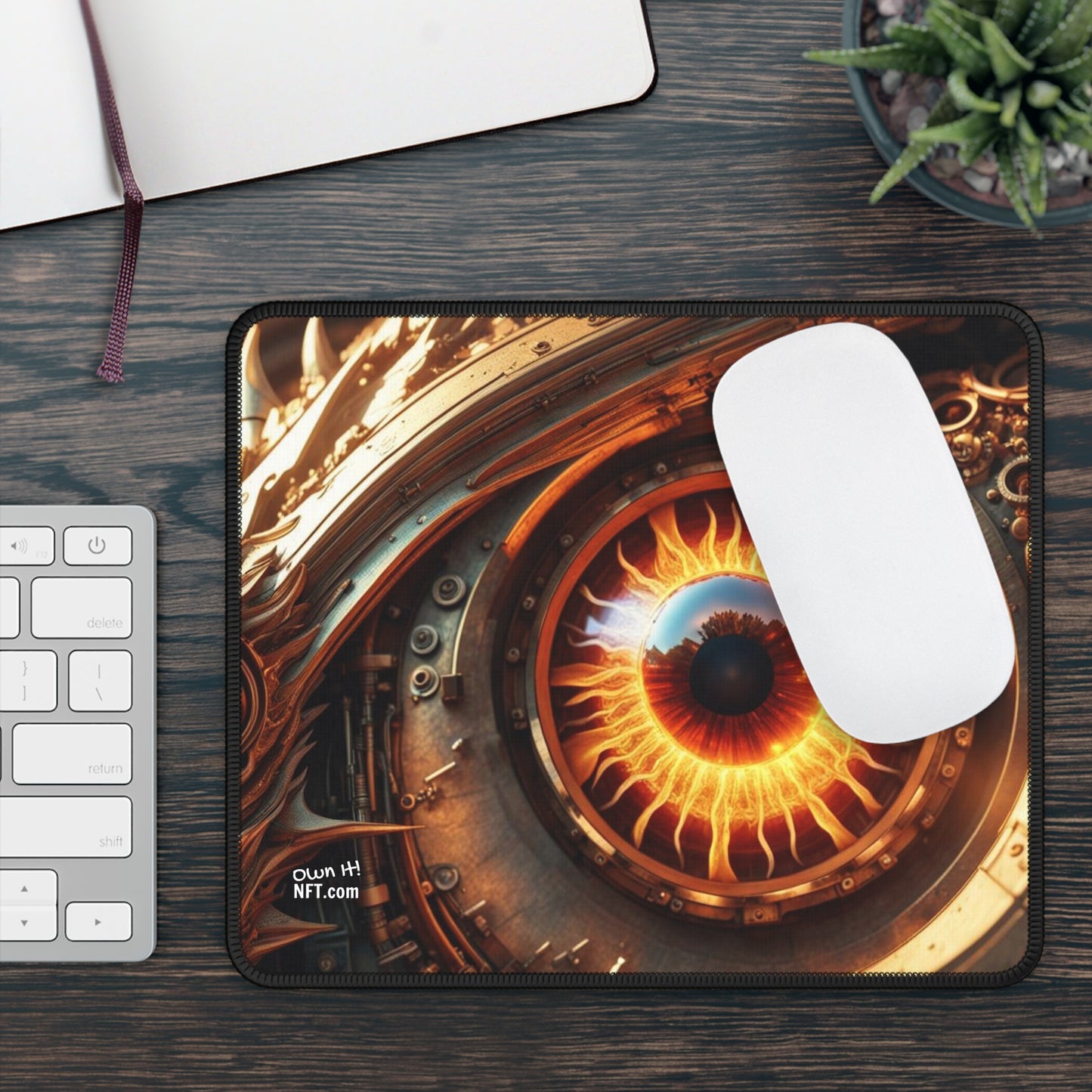 Steampunk Dragon's Eye NFT Art Gaming Mouse Pad